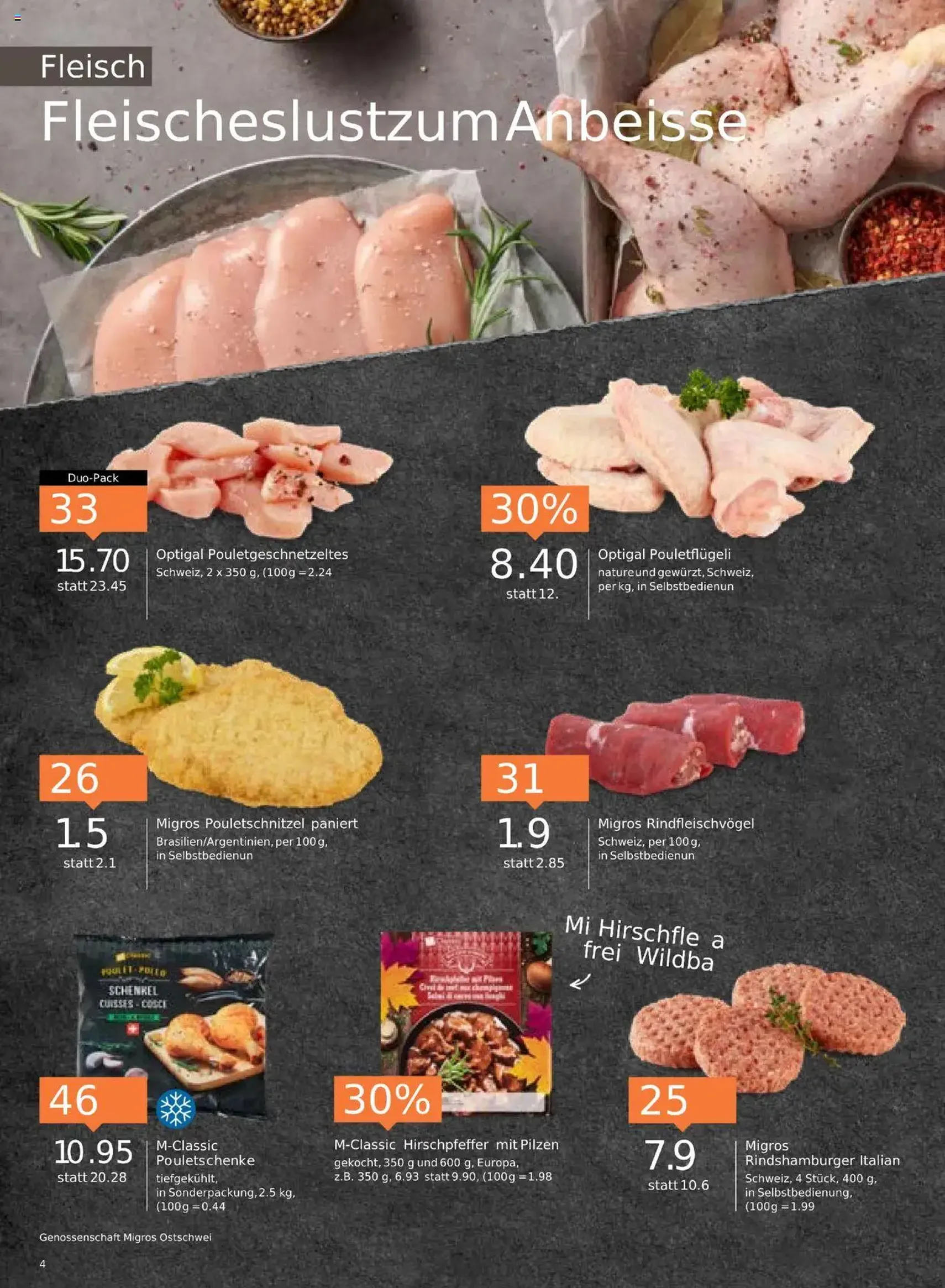 Migros Aktionen - Gültiger Prospekt ab 14.10.2025, Seite 4 von insgesamt 24 Migros Aktionen - Gültiger Prospekt ab 14.10.2025, Seite 4 von insgesamt 24