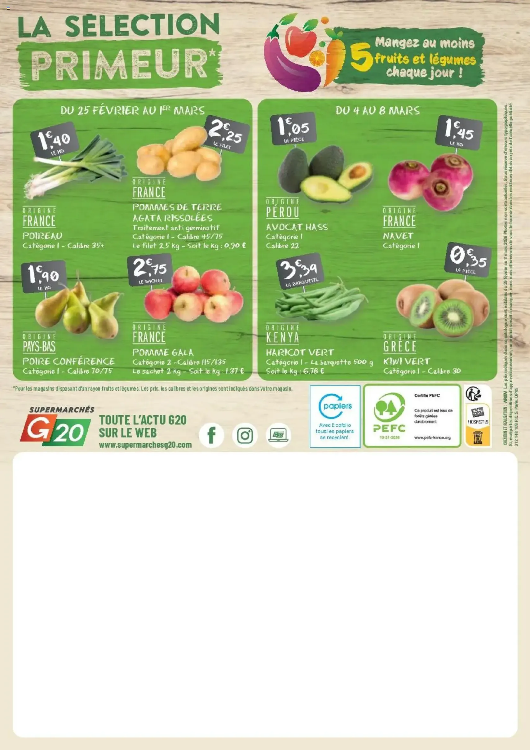 G20 Supermarchés catalogue - brochure valable à partir du 25/02/2026, page 20 sur 20