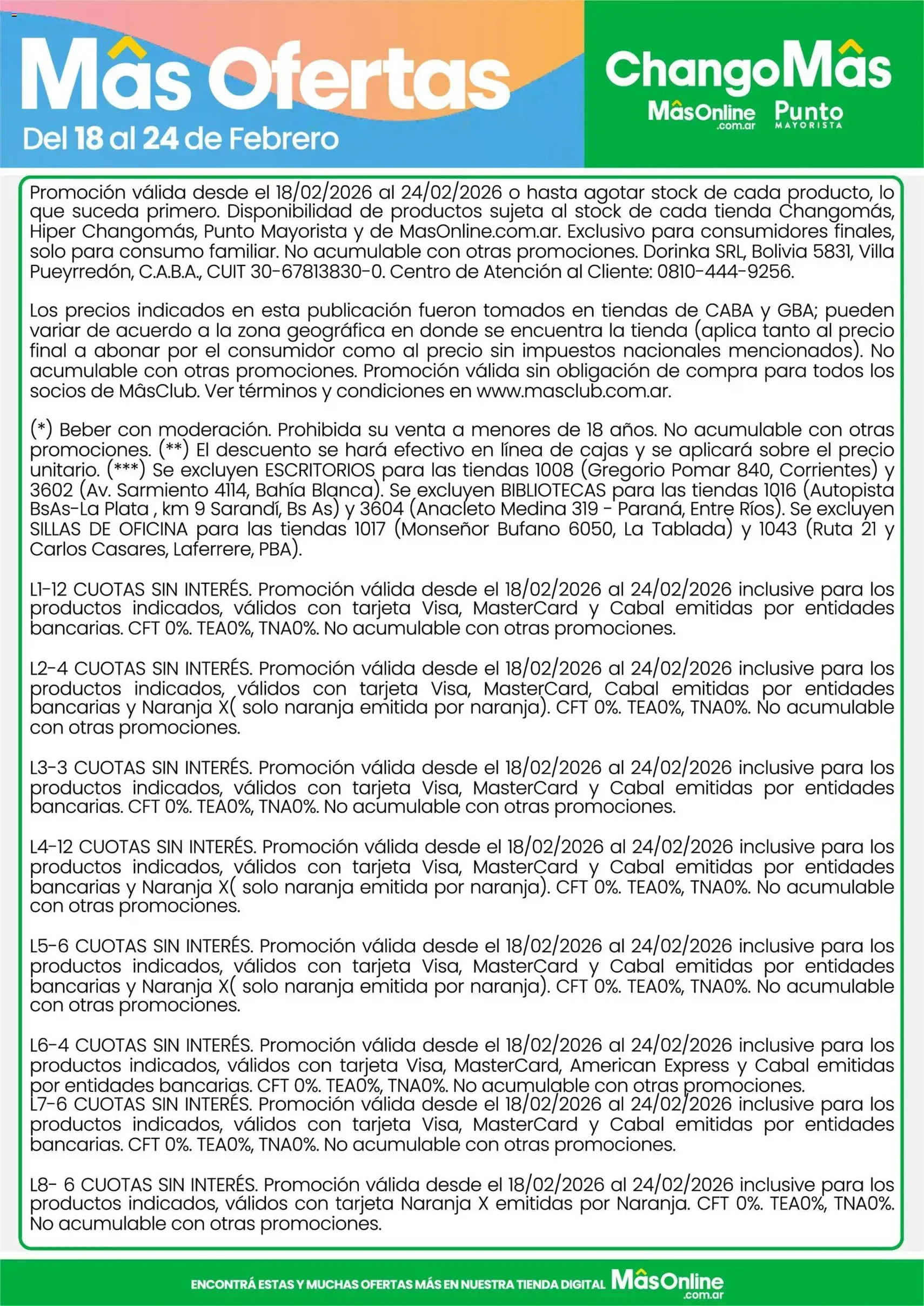 Changomas ofertas - folleto válido desde 18/02/2026 página 21 de 21