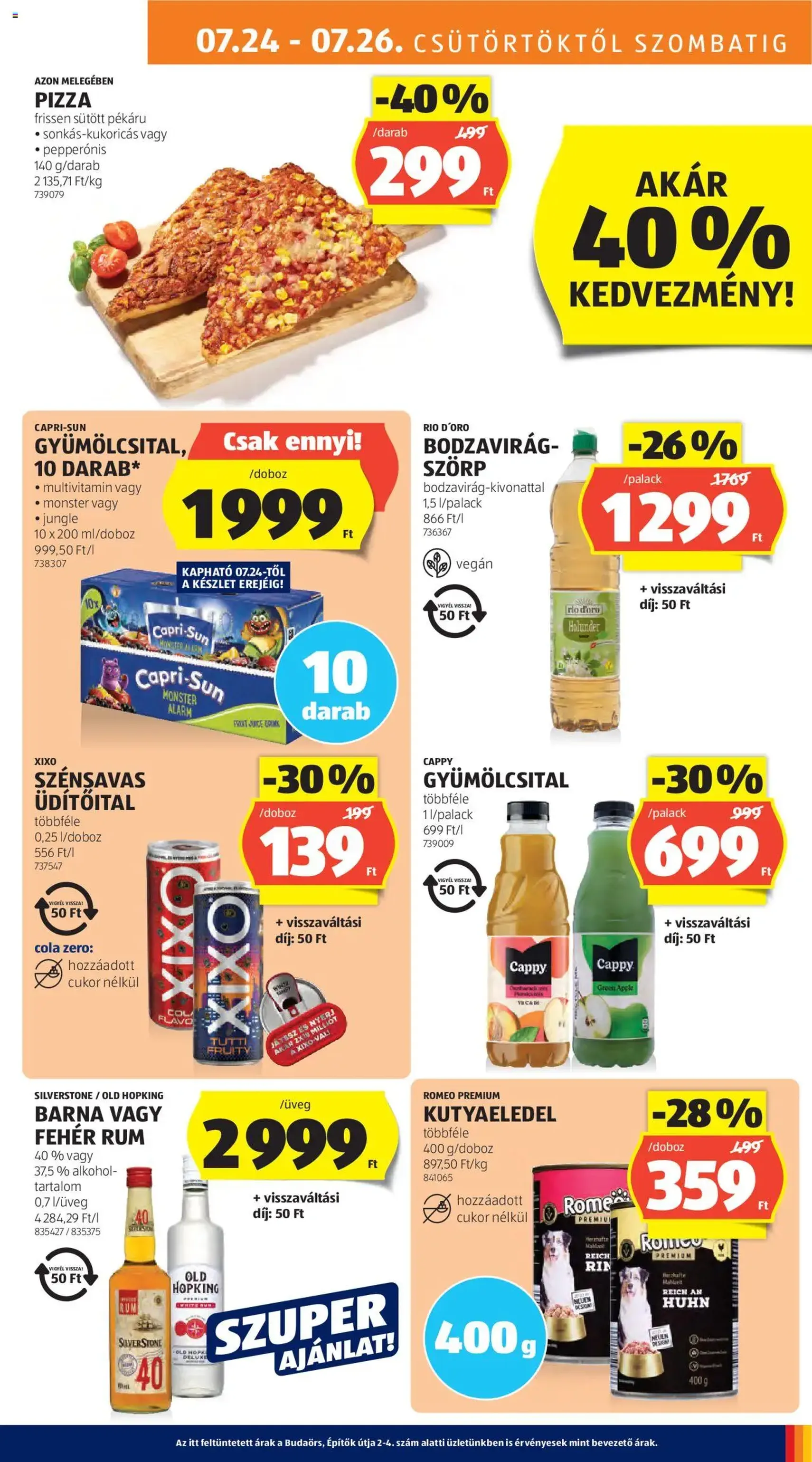 Aldi Akciós újság - 2025.07.24. érvényes szórólap 13 oldal 50 oldalból Aldi Akciós újság - 2025.07.24. érvényes szórólap 13 oldal 50 oldalból