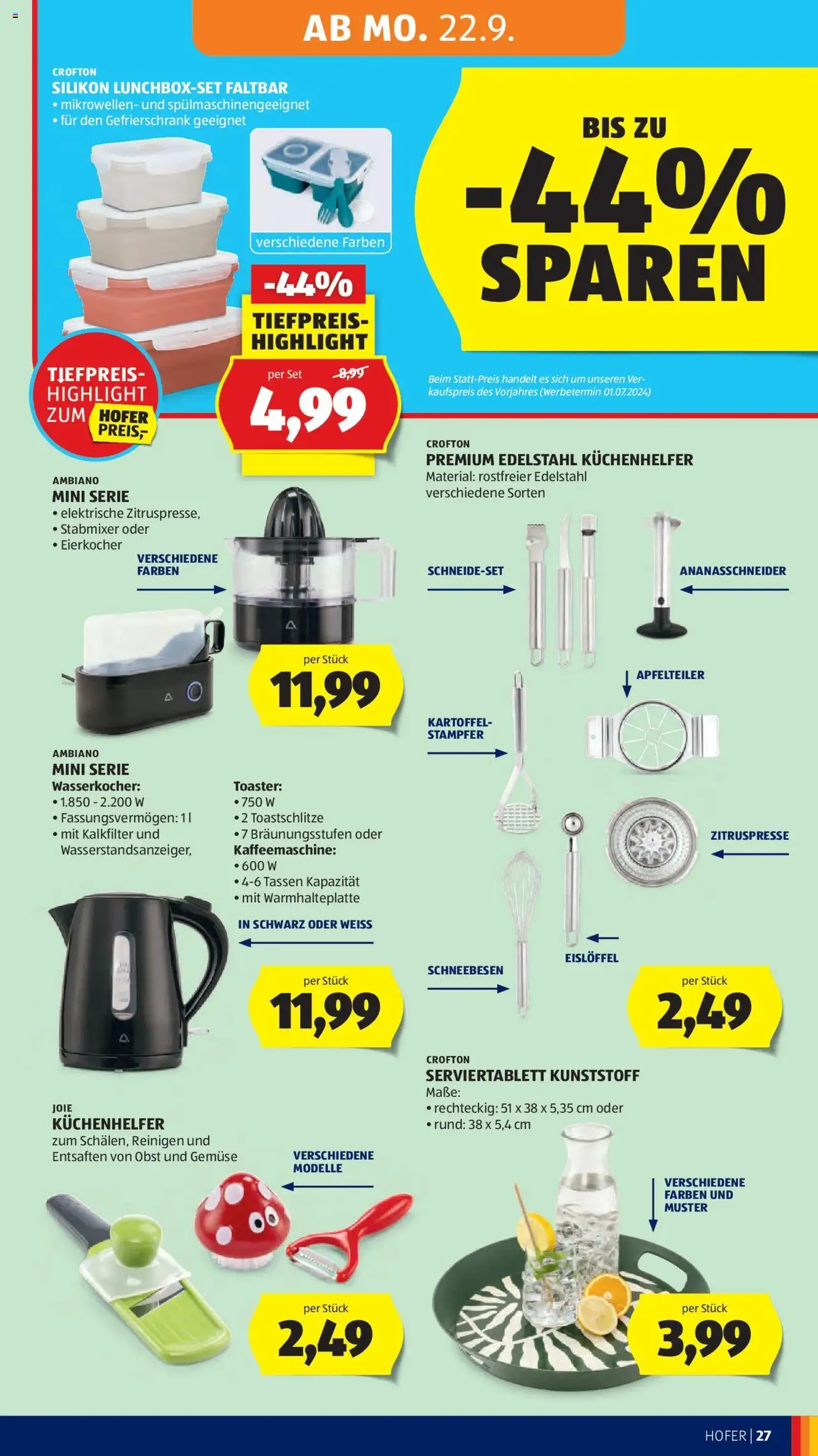 Hofer Flugblatt - Gültiger Prospekt ab 19.09.2025, Seite 31 von insgesamt 49