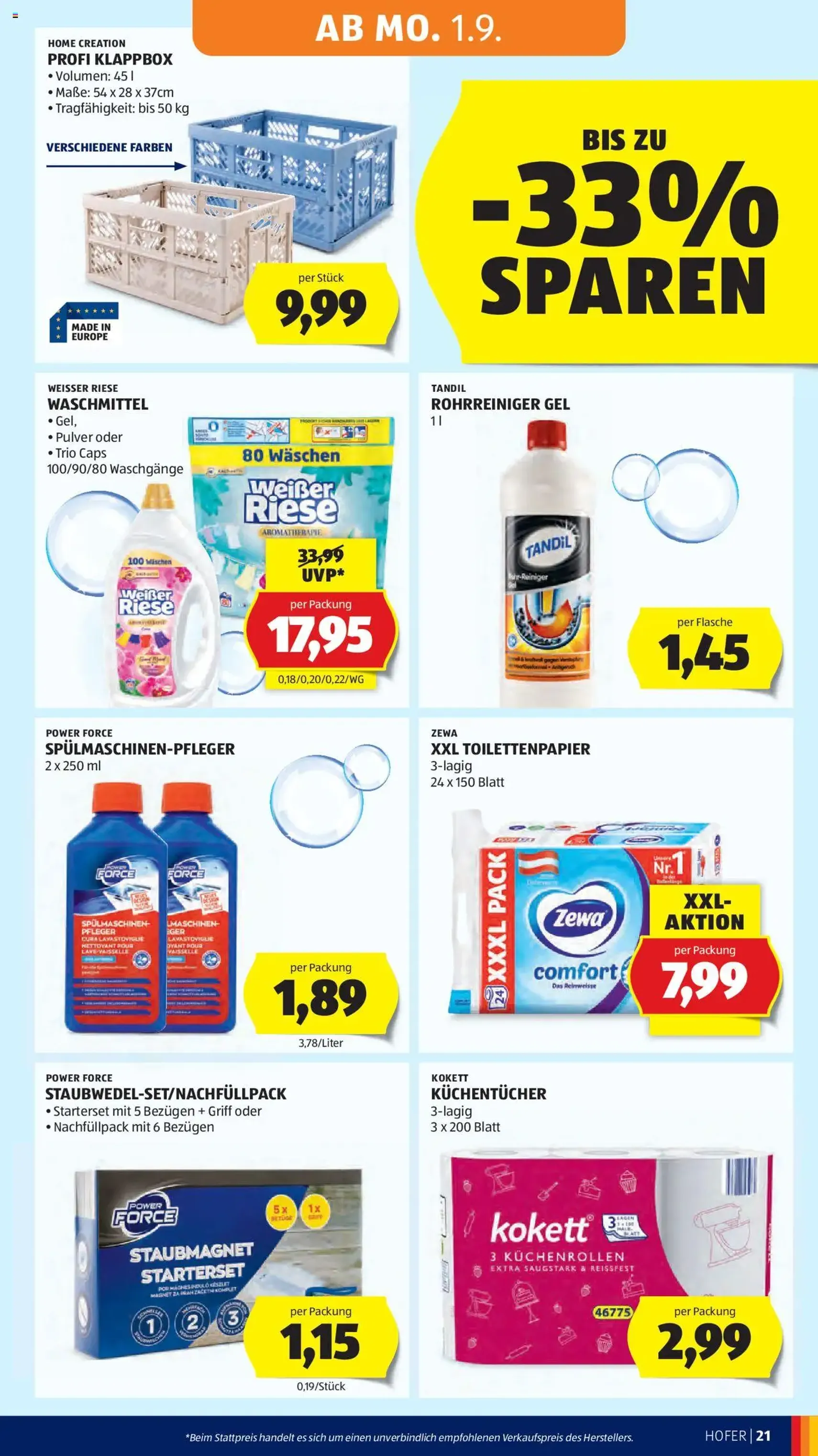 Hofer Flugblatt - Gültiger Prospekt ab 29.08.2025, Seite 25 von insgesamt 37