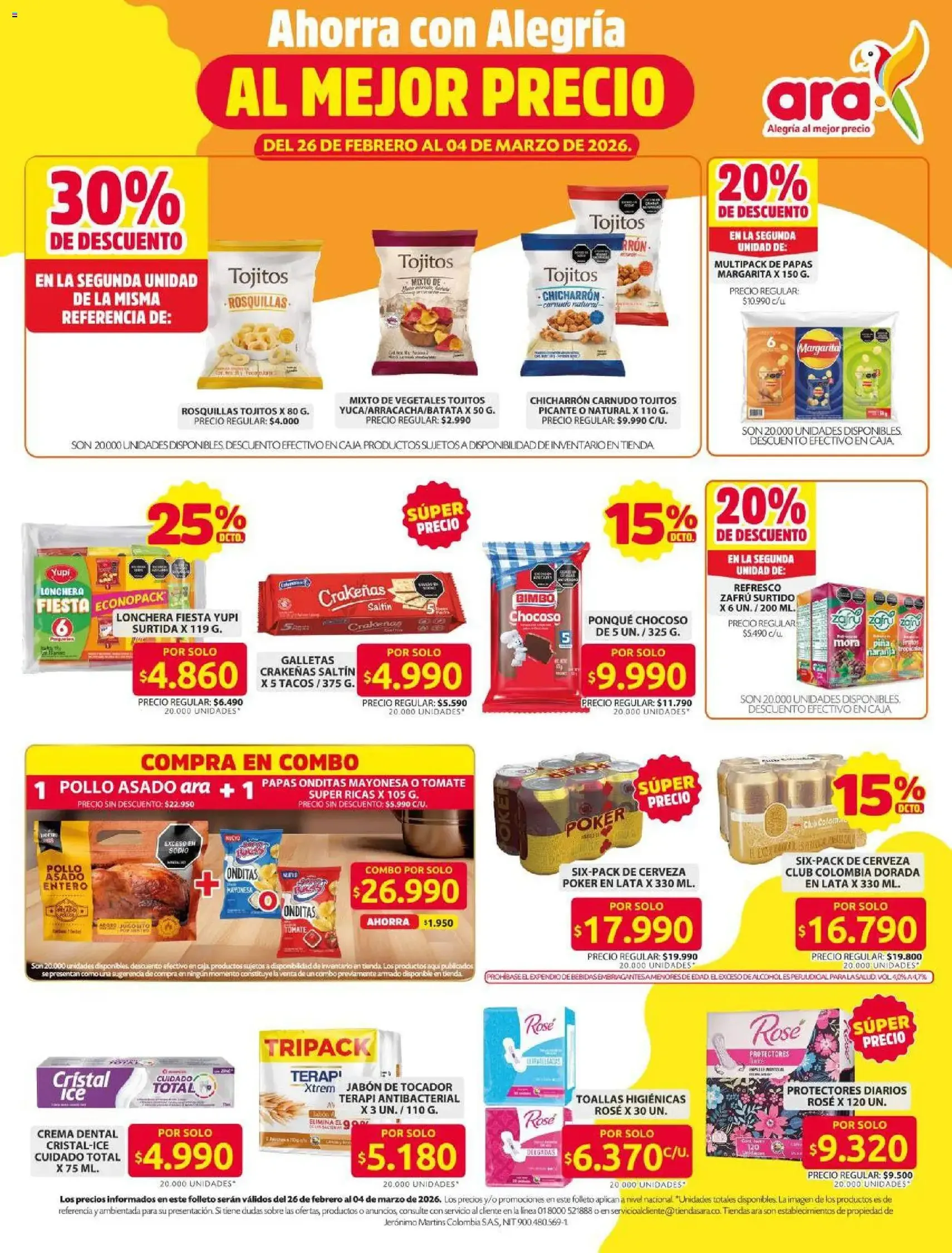 Ara - Ahorra con precios bajos y ofertas en la canasta familiar - folleto válido desde 26/02/2026 página 3 de 14