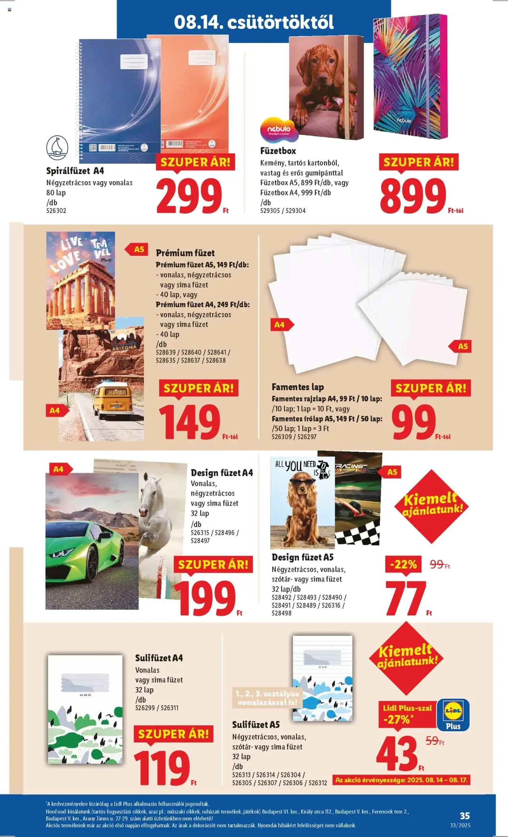 Lidl Akciós újság - 2025.08.14. érvényes szórólap 35 oldal 64 oldalból