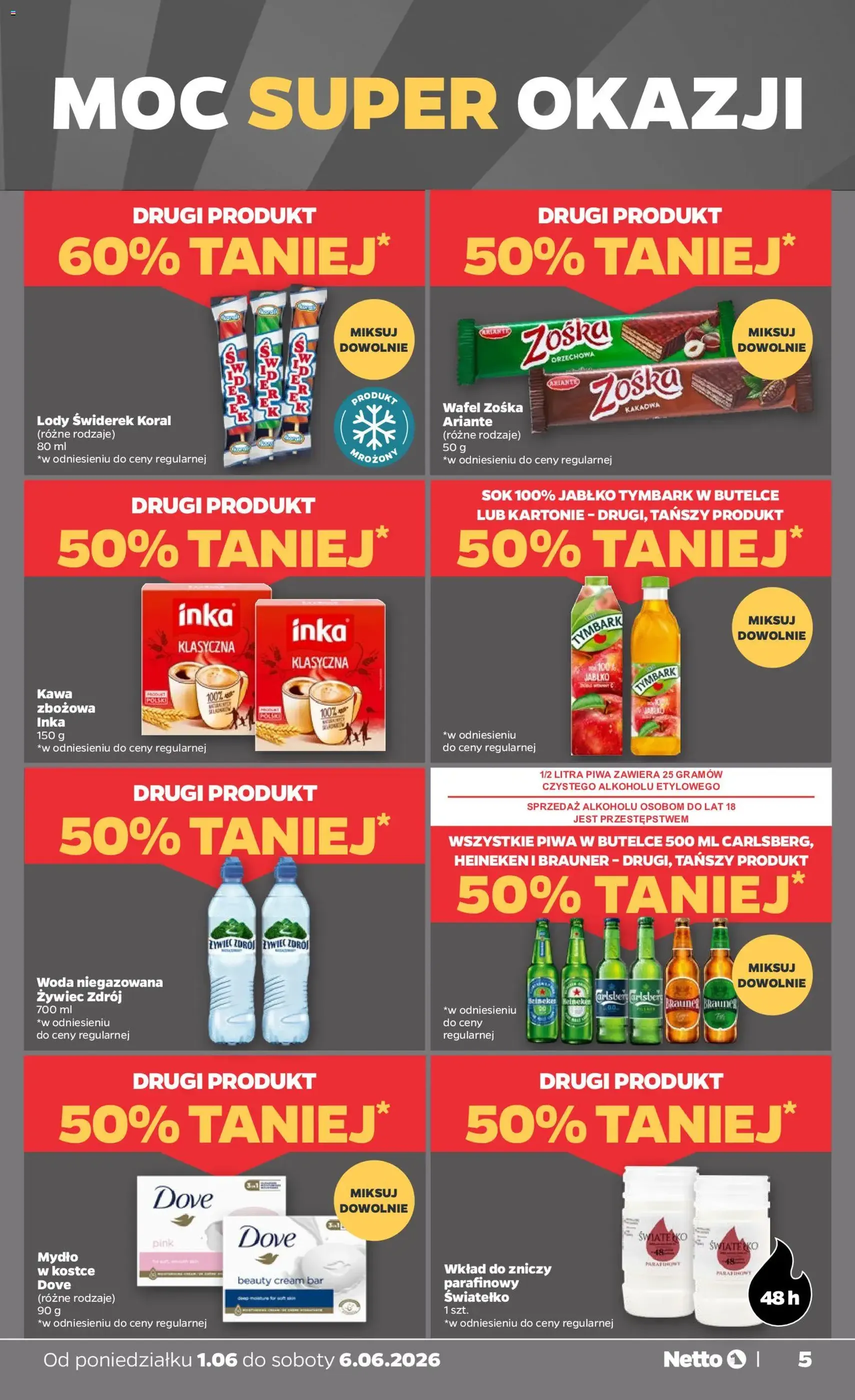 Netto gazetka od poniedziałku spożywcza - ważny gazetka od 01.06.2026 strona 5 z 33