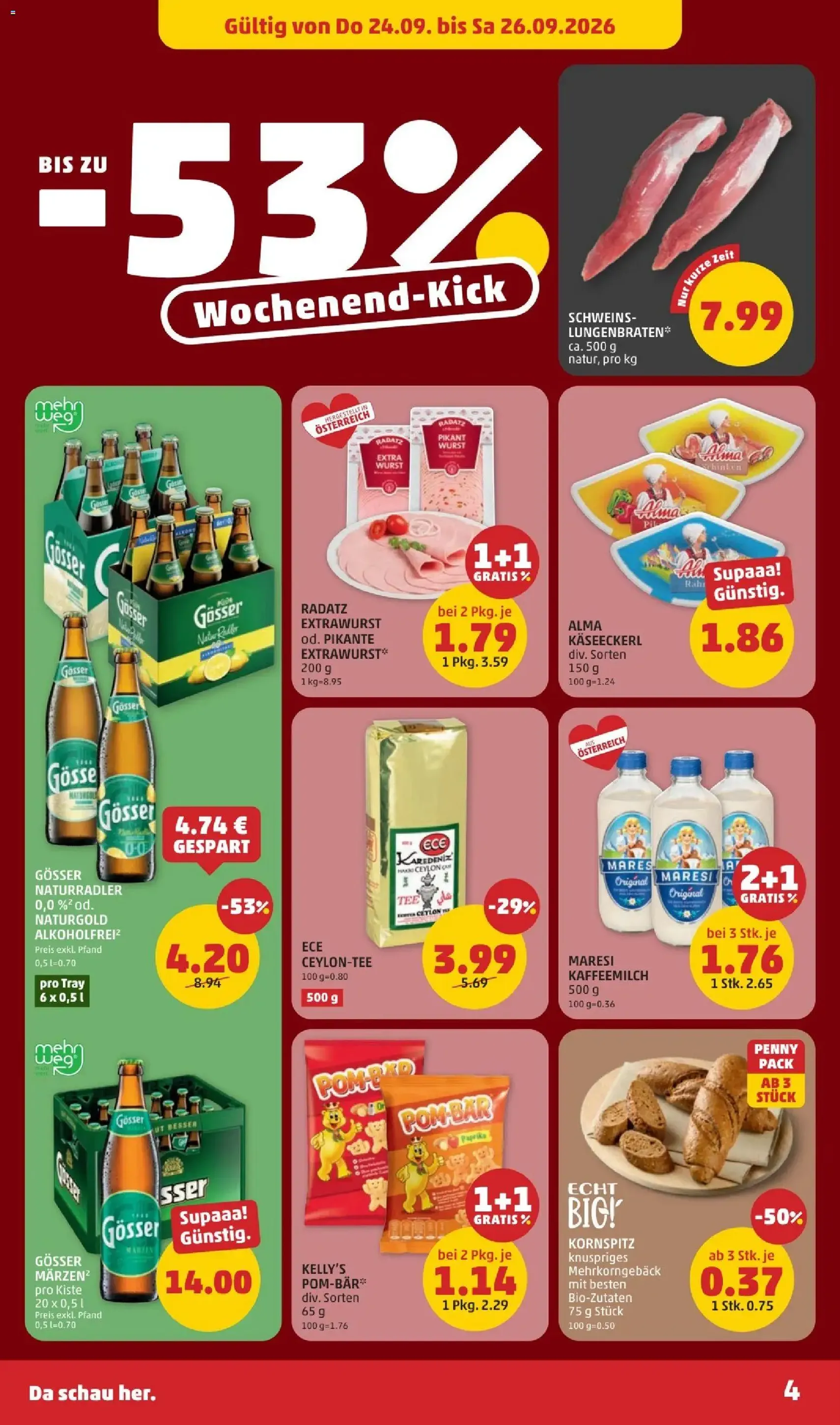Penny Markt - Flugblatt - Gültiger Prospekt ab 24.09.2026, Seite 4 von insgesamt 28