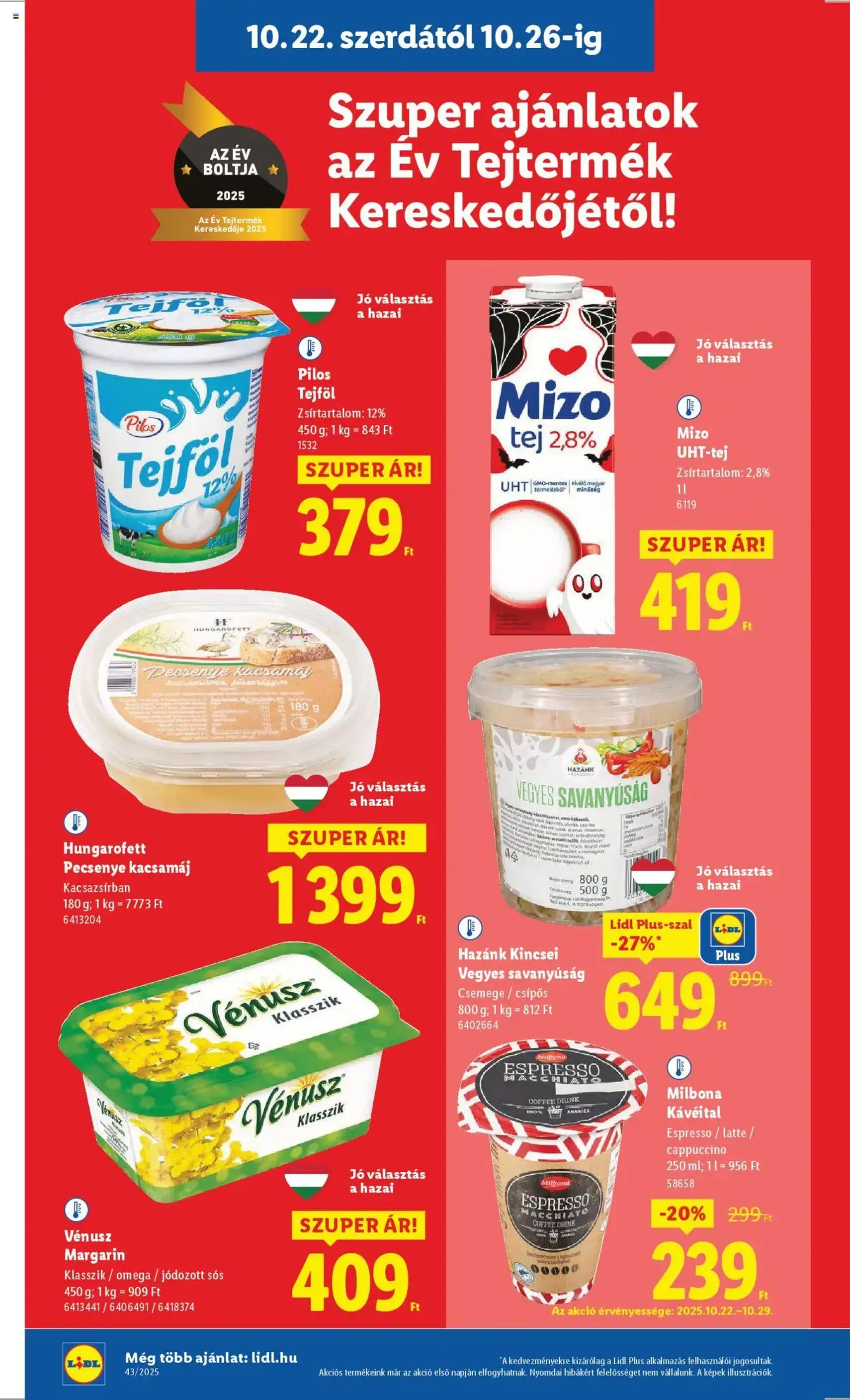 Lidl Akciós újság - 2025.10.22. érvényes szórólap 10 oldal 64 oldalból Lidl Akciós újság - 2025.10.22. érvényes szórólap 10 oldal 64 oldalból