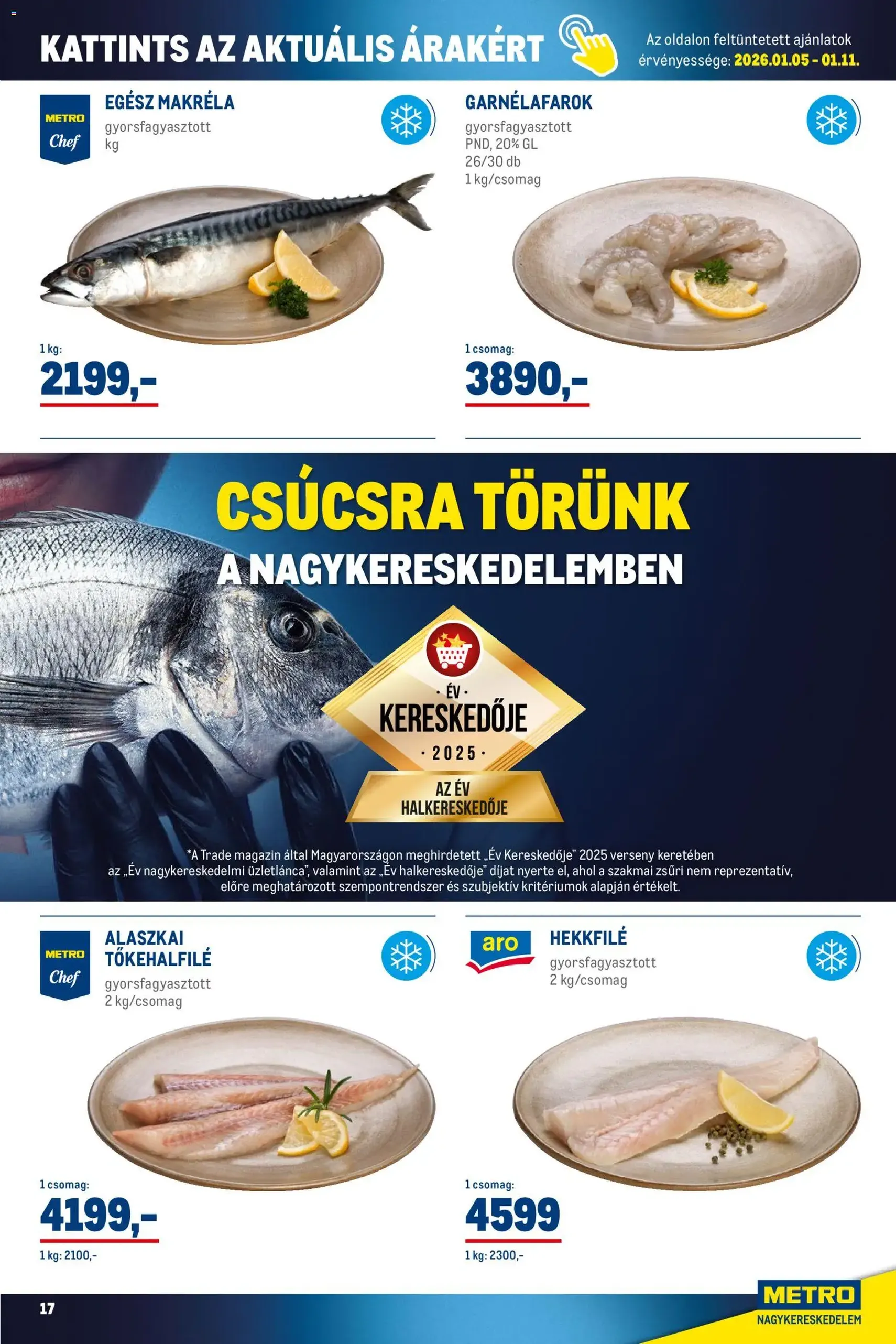 Metro - Élelmiszer és Szezonális katalógus 2026/01 - 2026.01.02. érvényes szórólap 17 oldal 40 oldalból