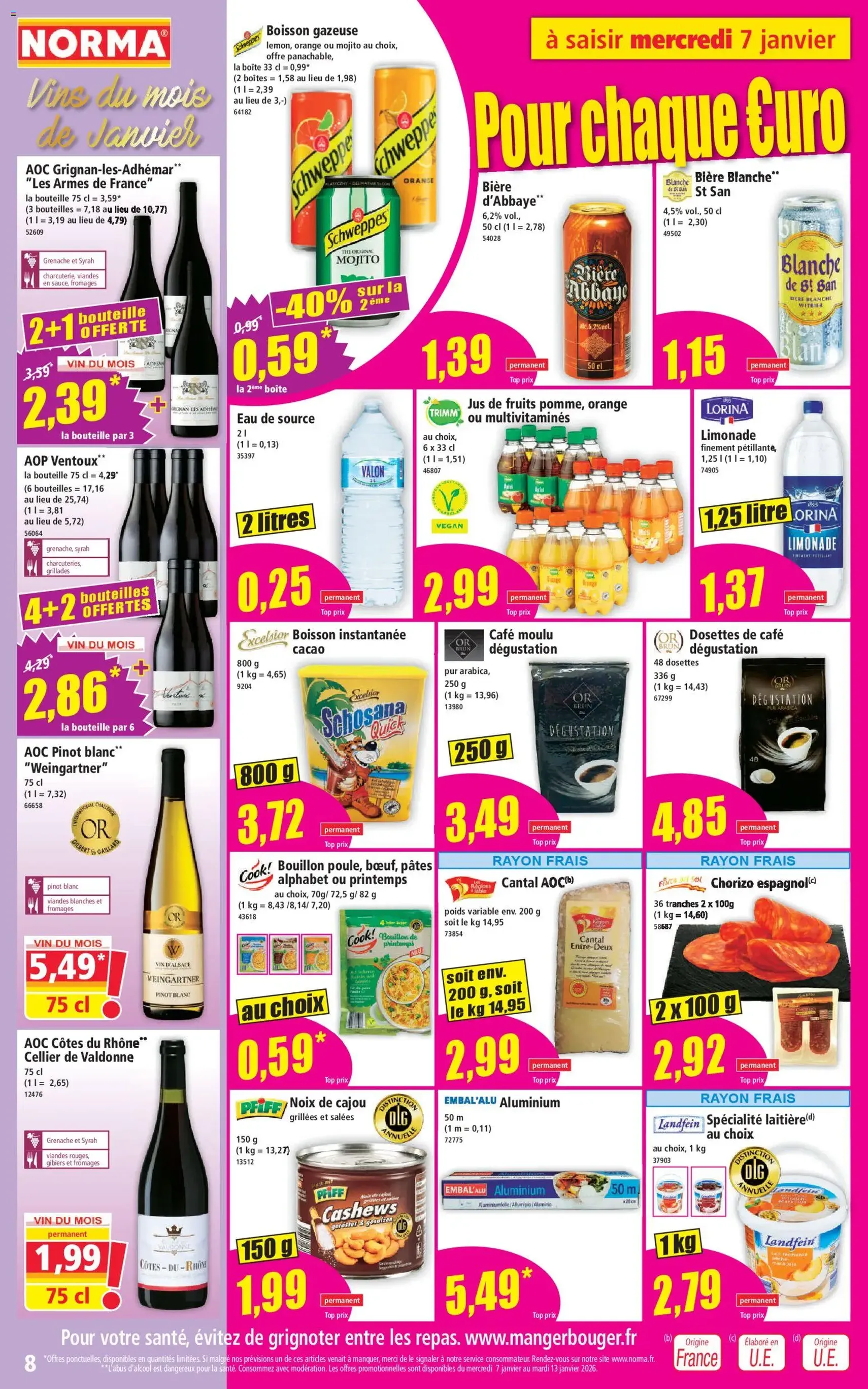 Norma catalogue - brochure valable à partir du 07/01/2025, page 8 sur 14