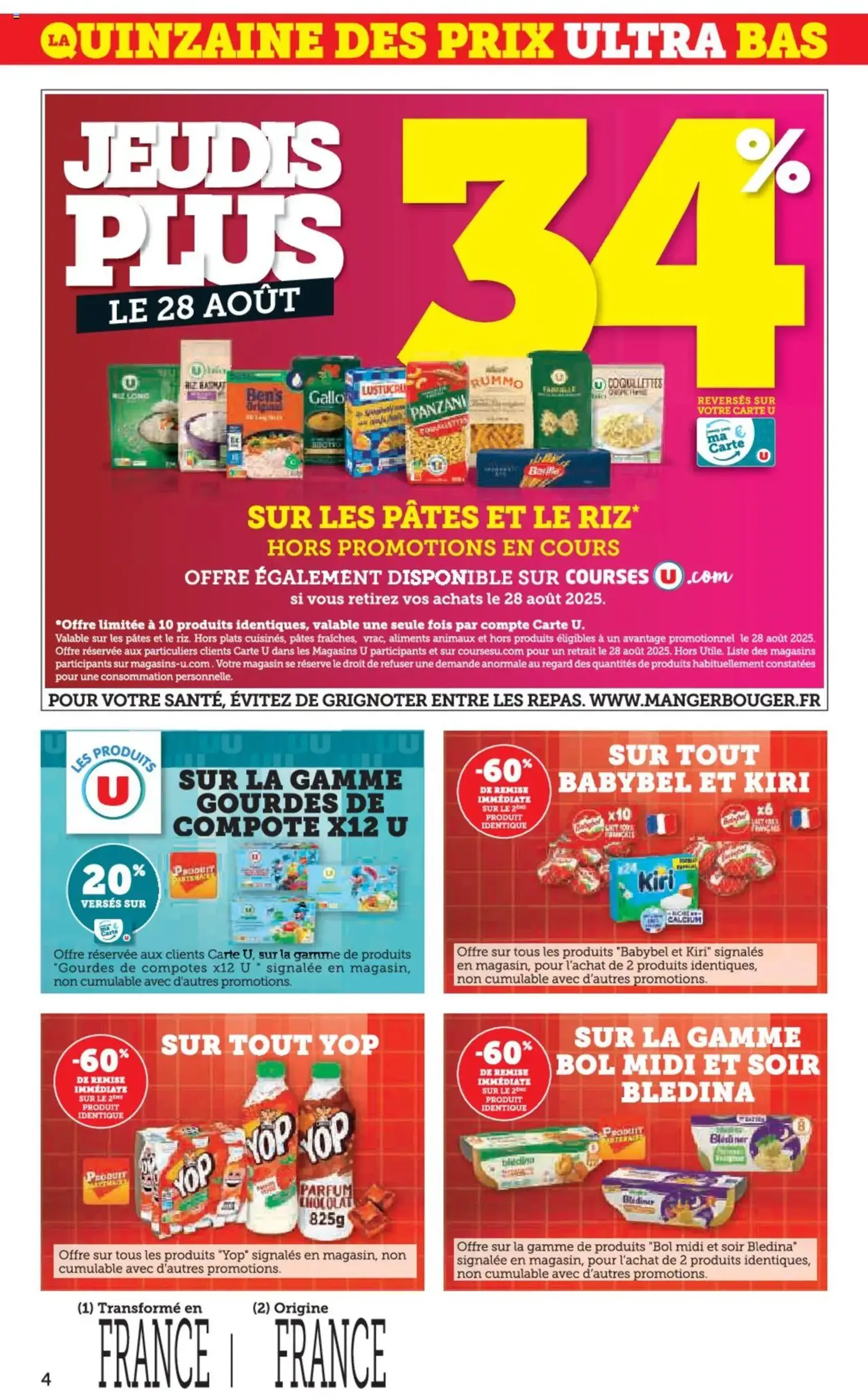 Super U catalogue - brochure valable à partir du 26/08/2025, page 4 sur 44 Super U catalogue - brochure valable à partir du 26/08/2025, page 4 sur 44
