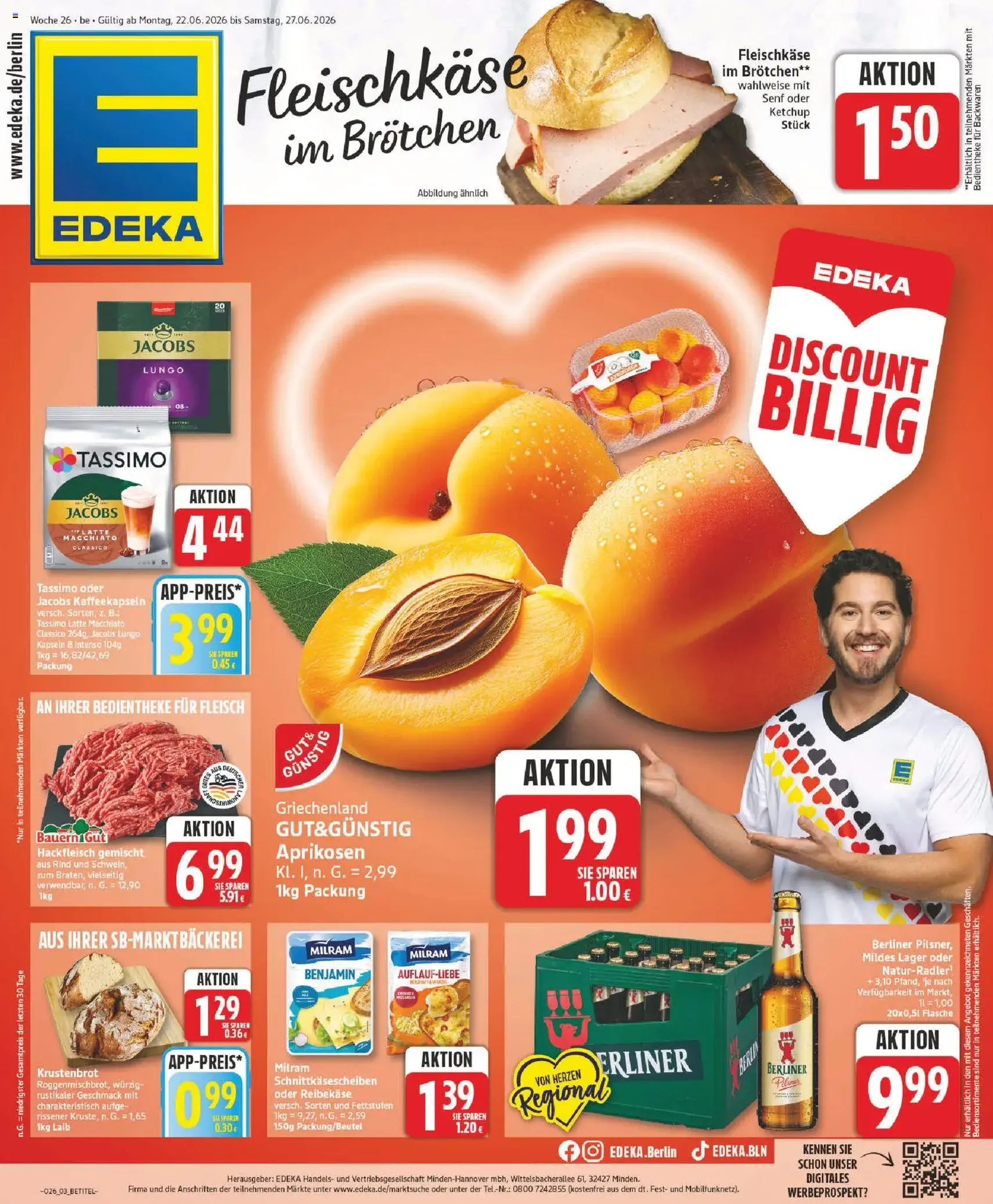 Edeka Prospekt - Gültiger Prospekt ab 22.06.2026, Seite 3 von insgesamt 25
