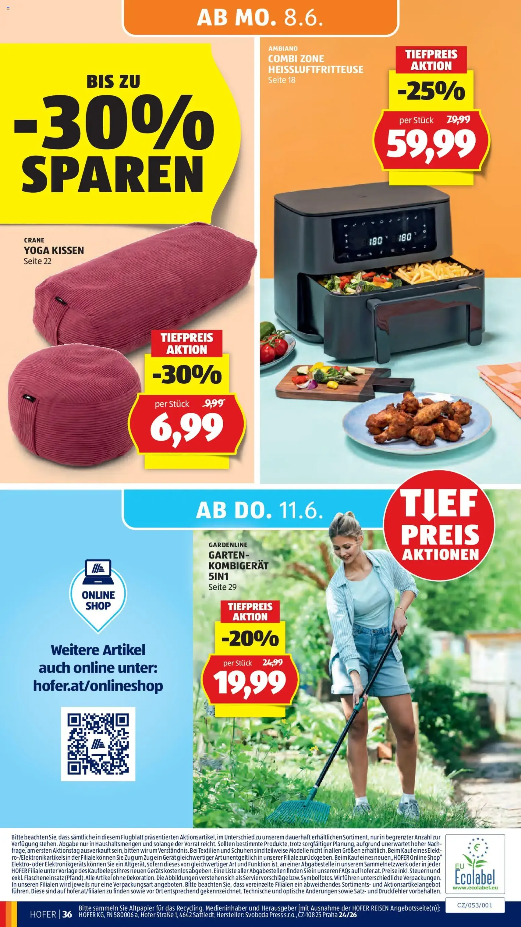 Hofer Flugblatt - Gültiger Prospekt ab 03.06.2026, Seite 40 von insgesamt 42