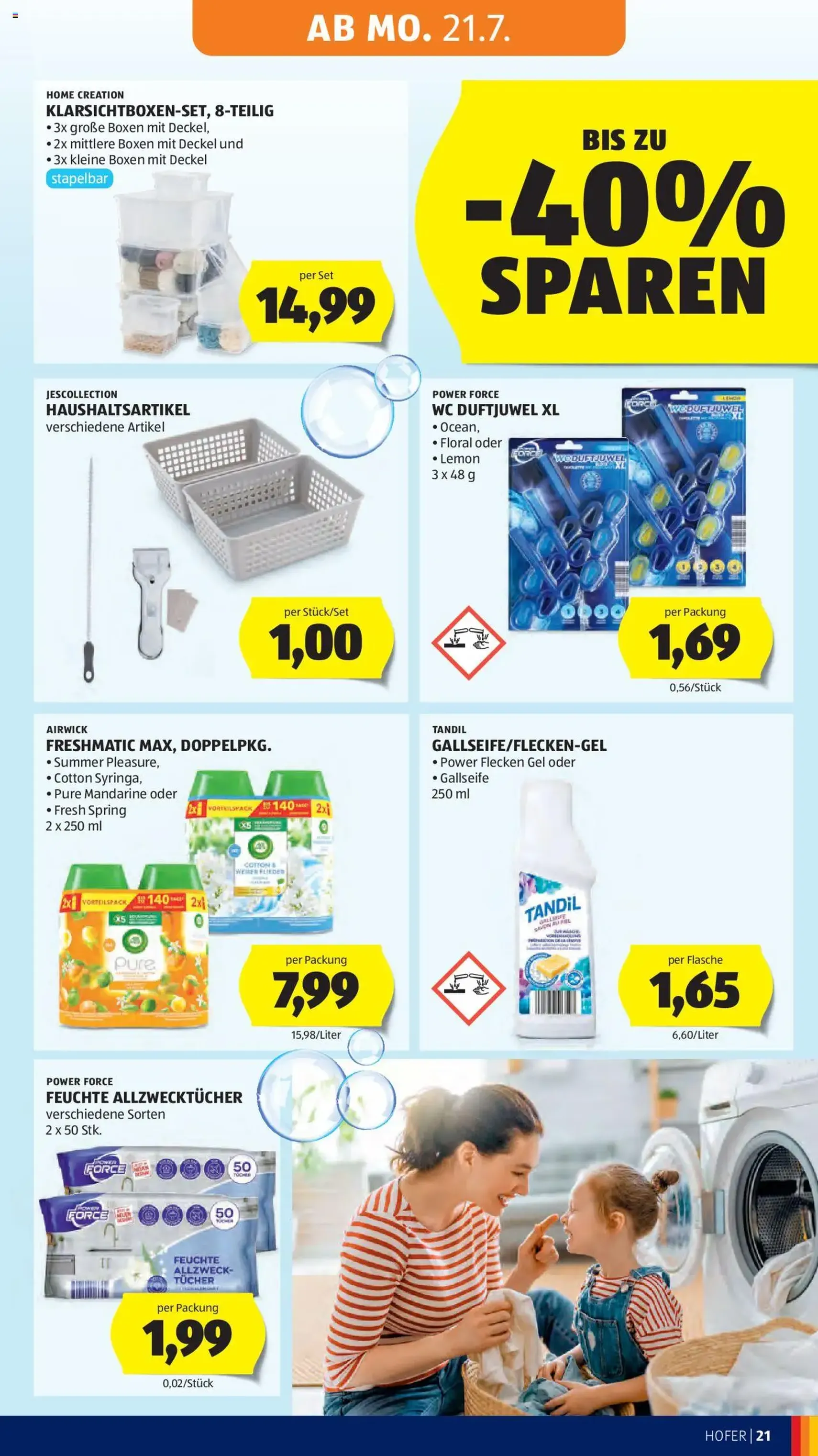 Hofer Flugblatt - Gültiger Prospekt ab 18.07.2025, Seite 25 von insgesamt 41 Hofer Flugblatt - Gültiger Prospekt ab 18.07.2025, Seite 25 von insgesamt 41