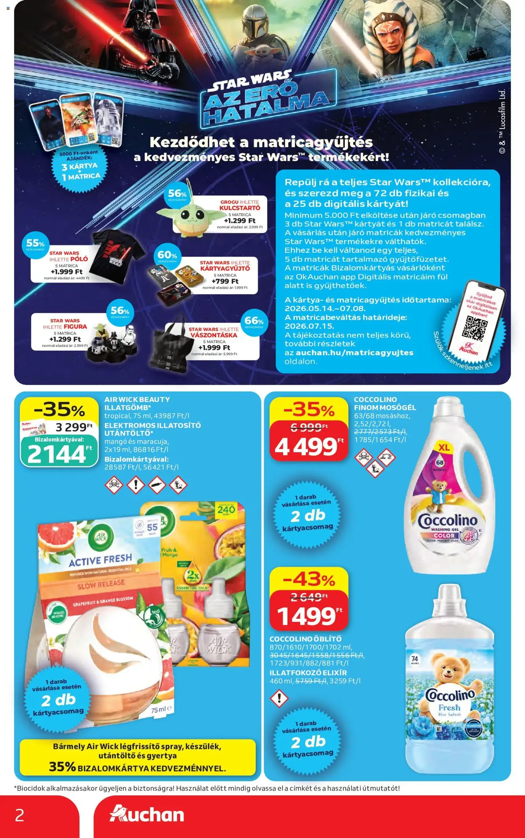 Auchan akciós újság - 2026.05.14. érvényes szórólap 2 oldal 58 oldalból