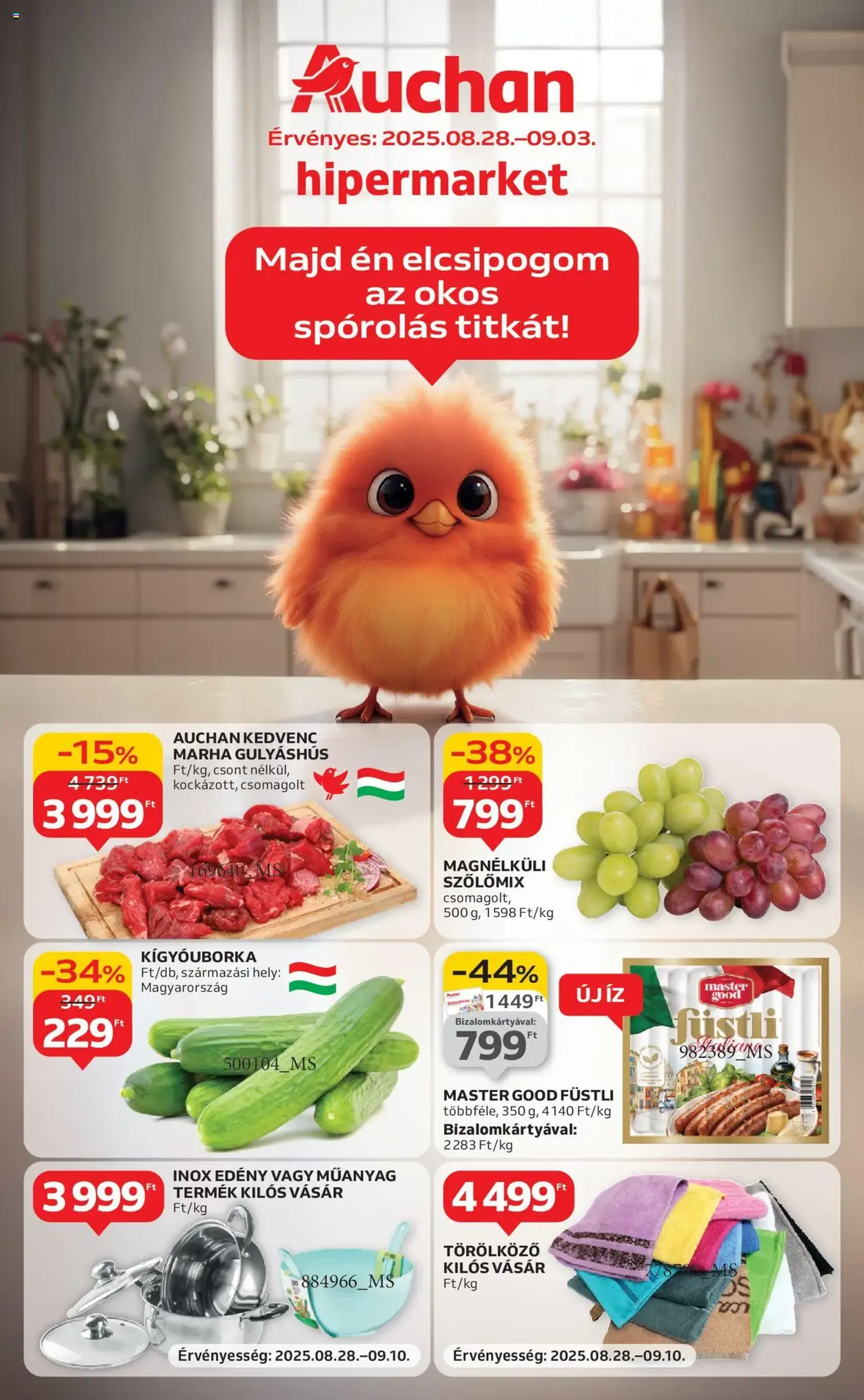 Auchan Akciós újság - 2025.08.28. érvényes szórólap 1 oldal 46 oldalból