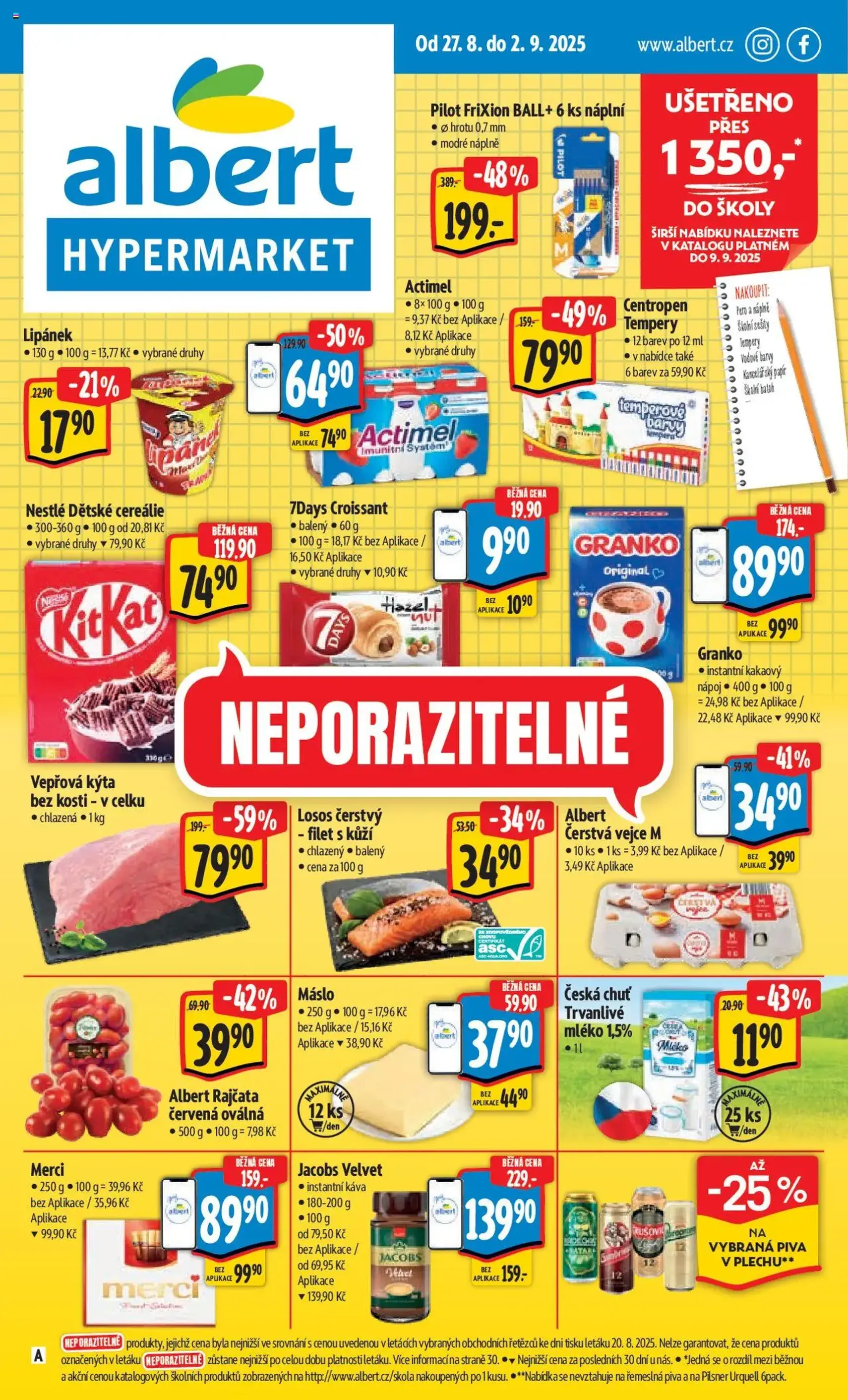 Albert leták - Hypermarket - platný leták od 27.08.2025 strana 1 z 50 Albert leták - Hypermarket - platný leták od 27.08.2025 strana 1 z 50