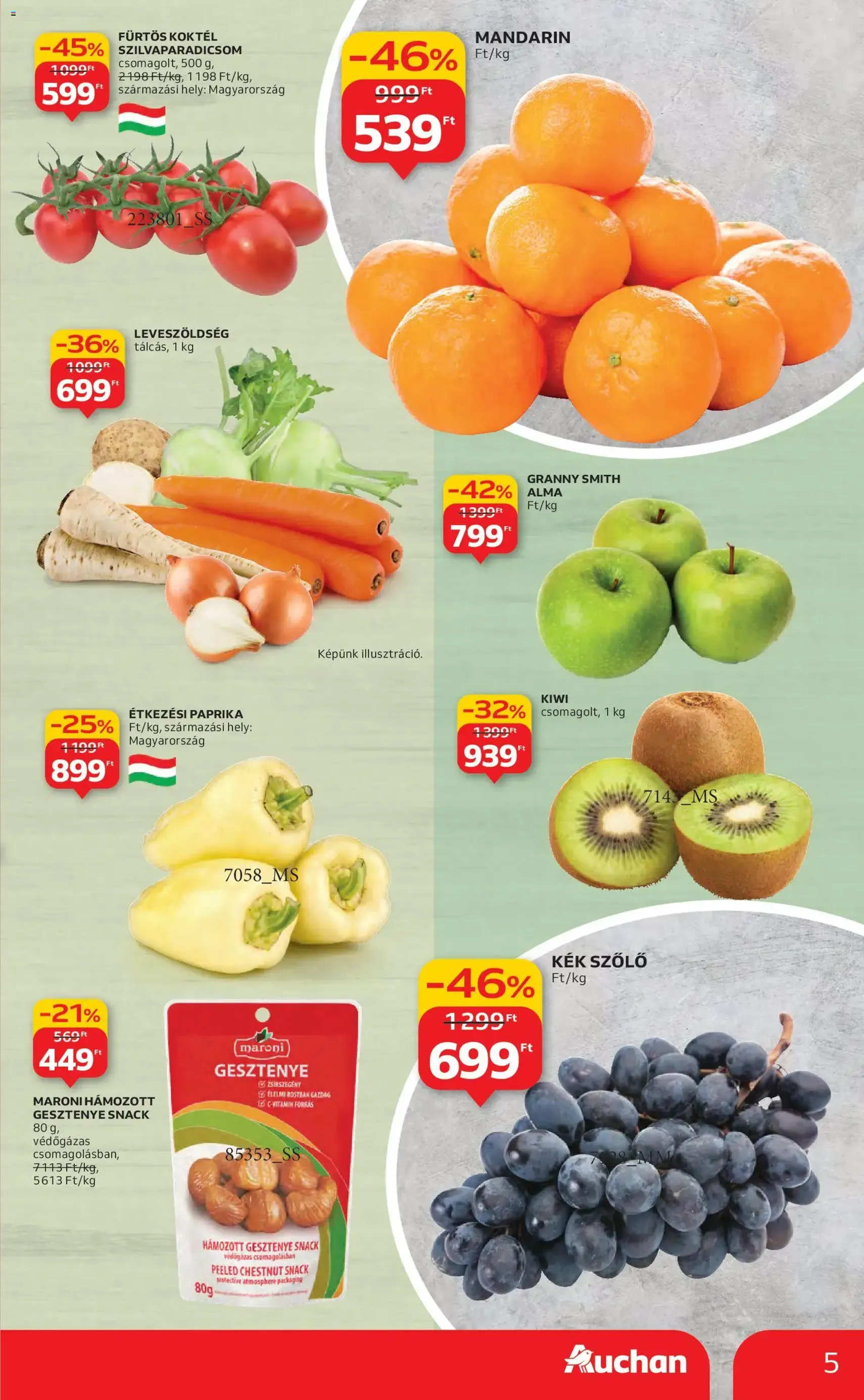 Auchan Akciós újság - 2025.10.30. érvényes szórólap 5 oldal 58 oldalból Auchan Akciós újság - 2025.10.30. érvényes szórólap 5 oldal 58 oldalból