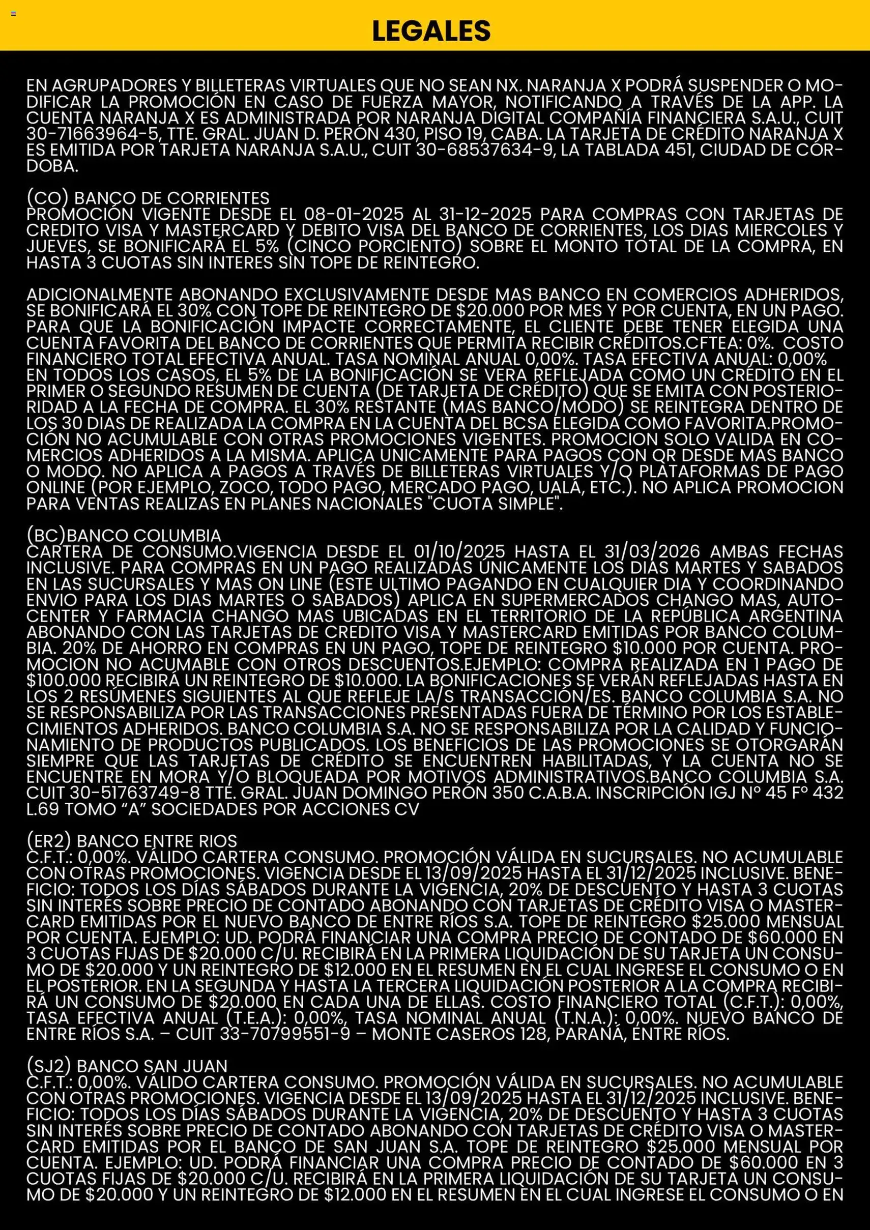 Changomas ofertas - folleto válido desde 01/01/2026 página 11 de 12