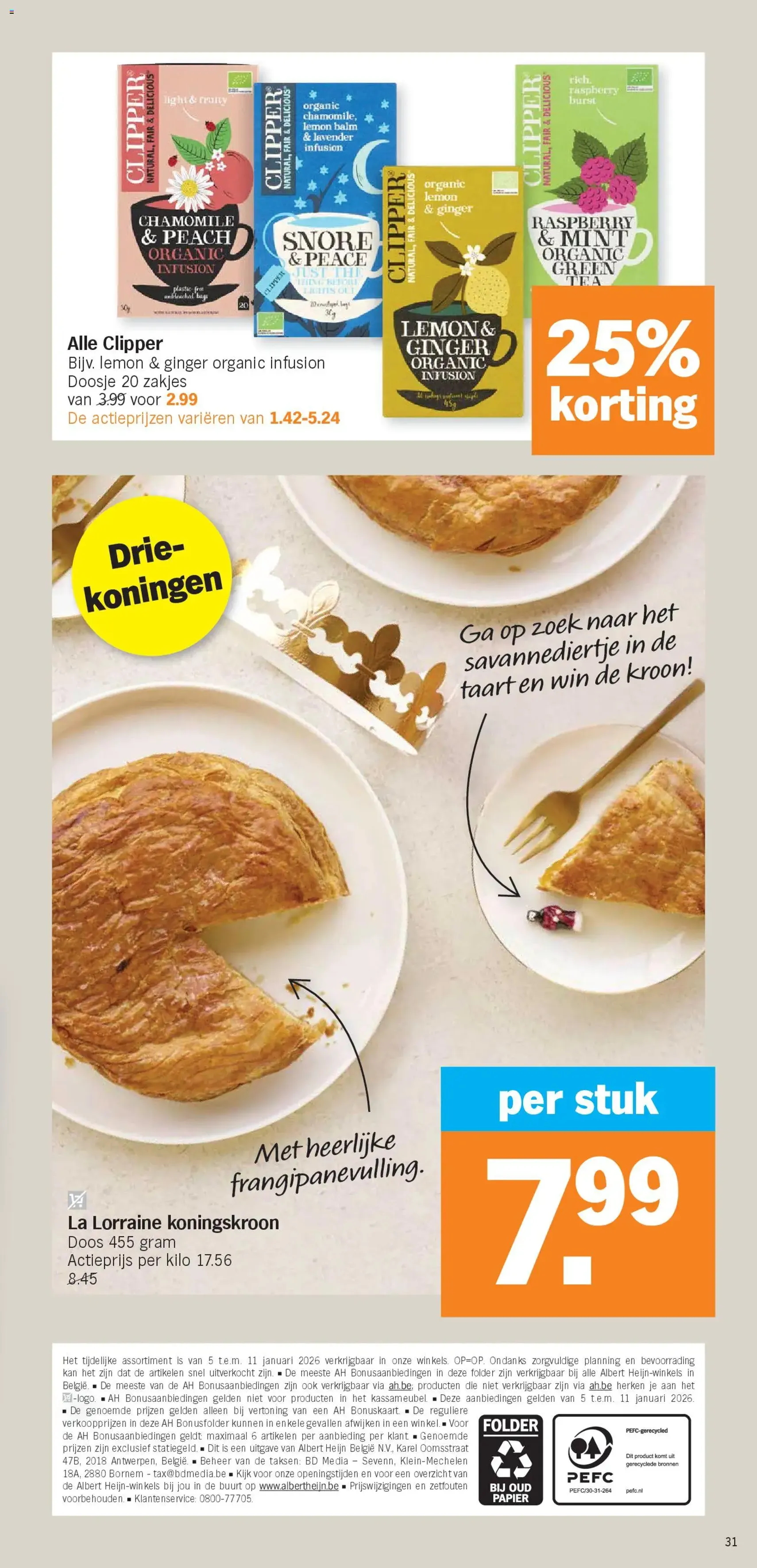 Albert Heijn folder week / de la semaine 2 - geldige folder vanaf 05/01/2026 pagina 31 van 32