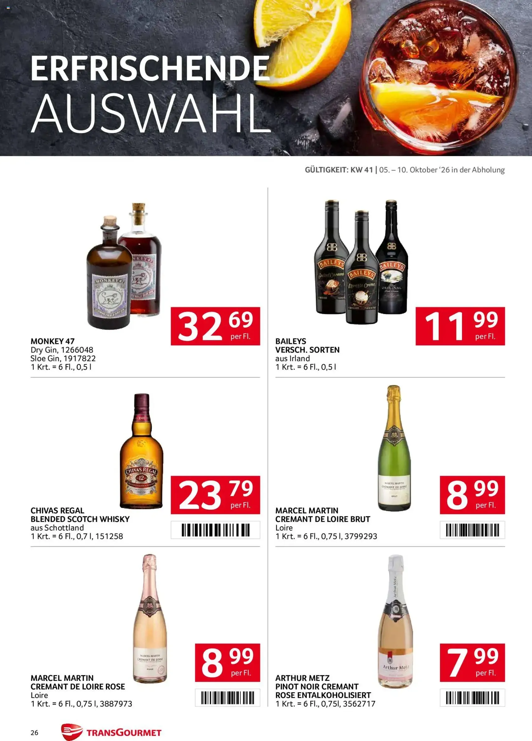 Transgourmet Flugblatt - Gültiger Prospekt ab 05.10.2026, Seite 26 von insgesamt 28