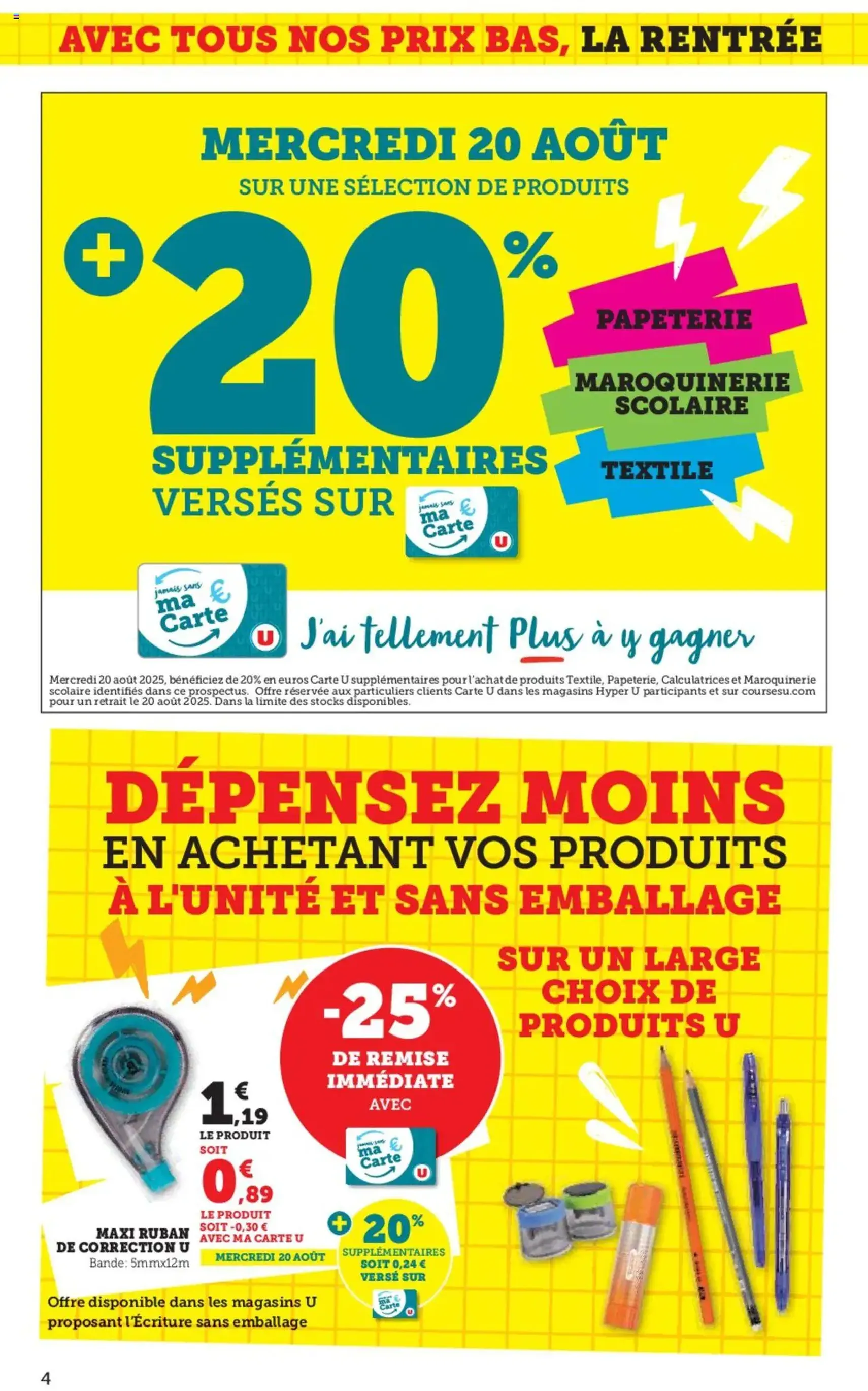 Hyper U catalogue - brochure valable à partir du 12/08/2025, page 4 sur 96 Hyper U catalogue - brochure valable à partir du 12/08/2025, page 4 sur 96