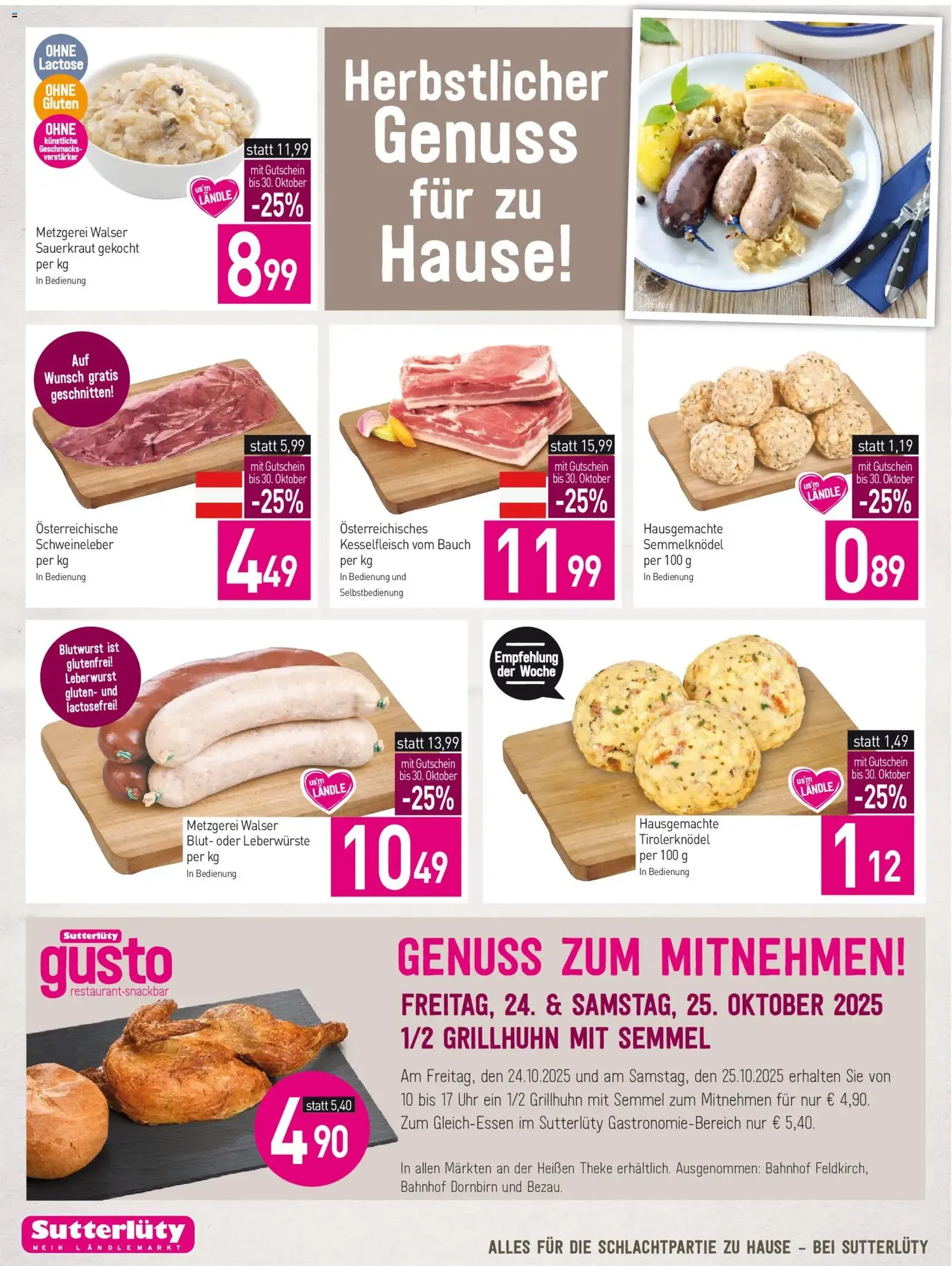 Sutterlüty Flugblatt - Gültiger Prospekt ab 22.10.2025, Seite 10 von insgesamt 24 Sutterlüty Flugblatt - Gültiger Prospekt ab 22.10.2025, Seite 10 von insgesamt 24