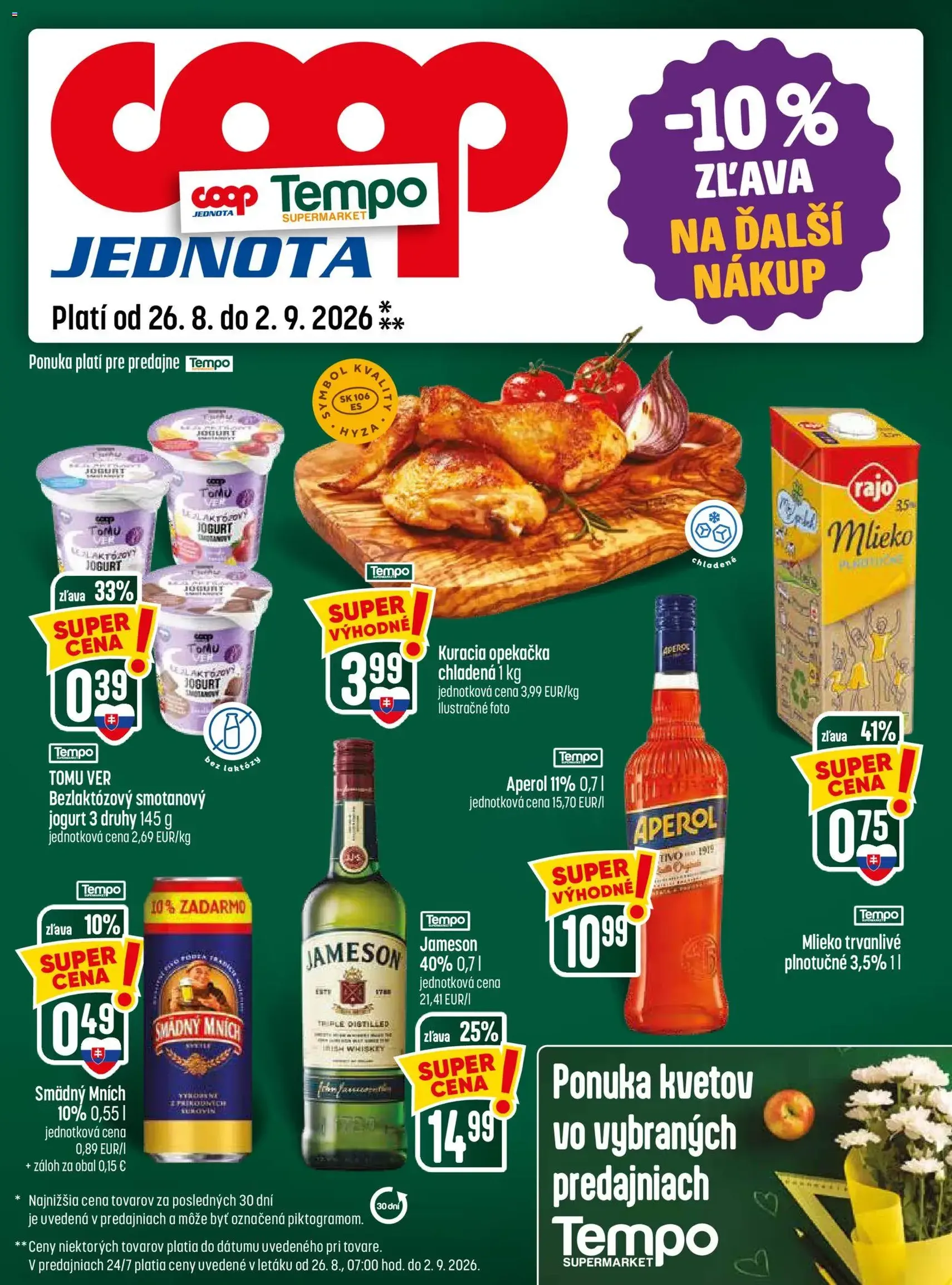 COOP Jednota leták - platný leták od 26.08.2026 strana 29 z 32