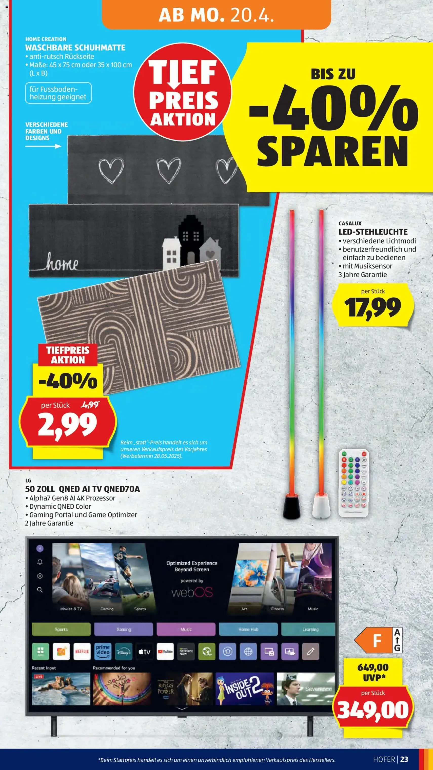 Hofer Flugblatt - Gültiger Prospekt ab 20.04.2026, Seite 27 von insgesamt 45