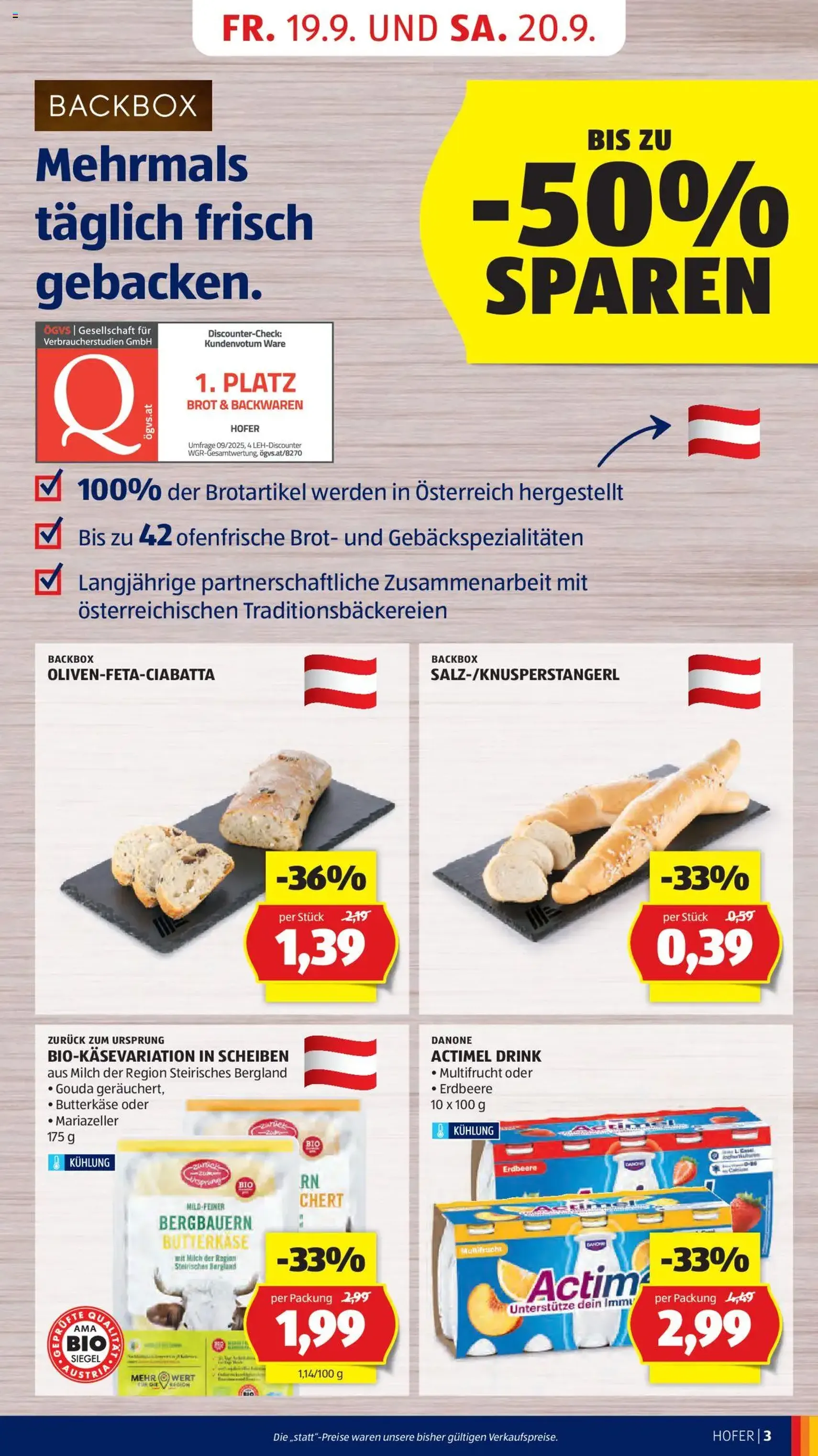 Hofer Flugblatt - Gültiger Prospekt ab 19.09.2025, Seite 5 von insgesamt 49