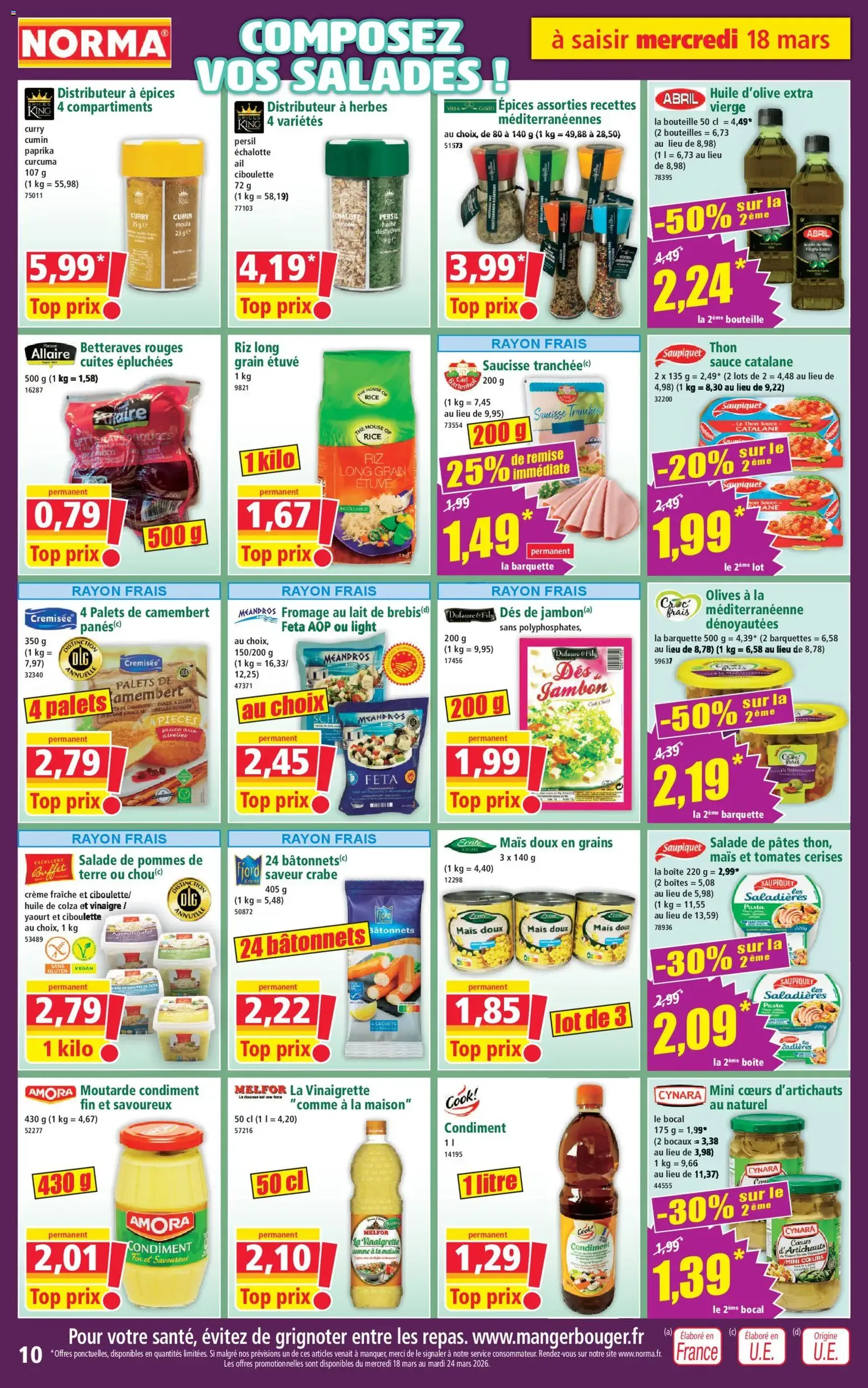 Norma catalogue - brochure valable à partir du 18/03/2026, page 10 sur 14