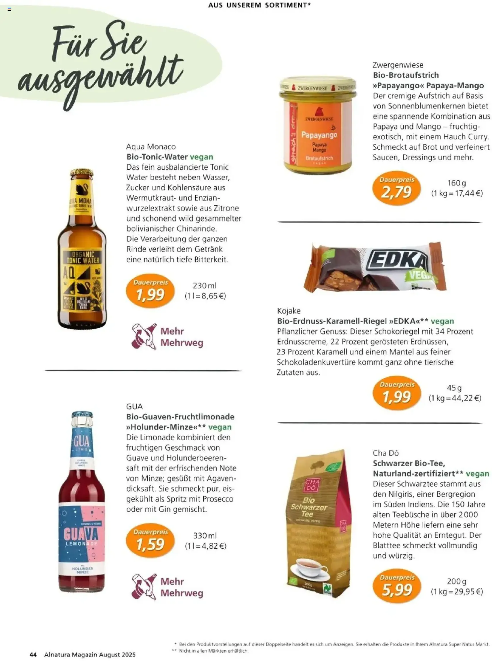 Alnatura Prospekt - Gültiger Prospekt ab 01.08.2025, Seite 44 von insgesamt 64 Alnatura Prospekt - Gültiger Prospekt ab 01.08.2025, Seite 44 von insgesamt 64