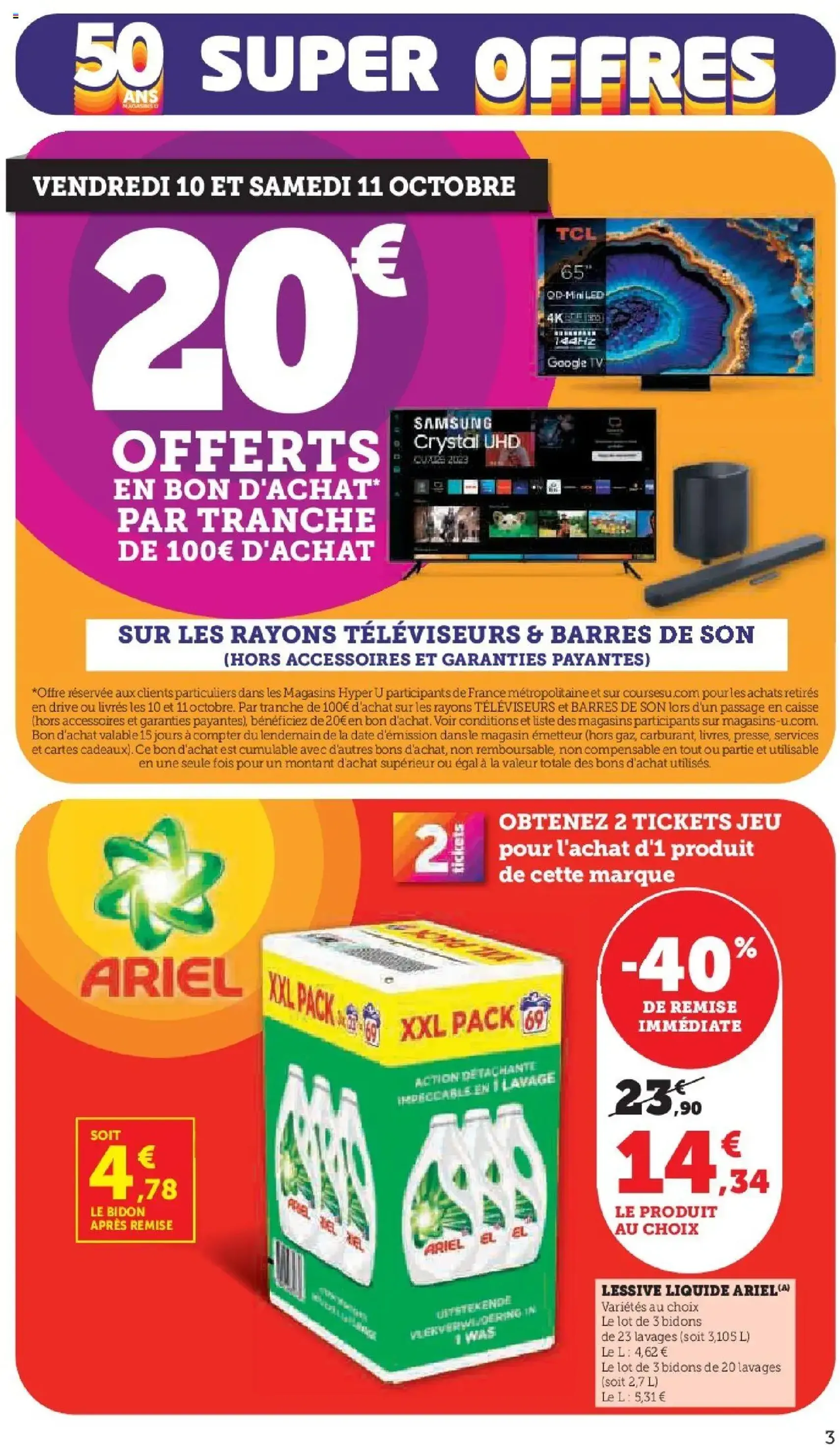 Hyper U catalogue - brochure valable à partir du 07/10/2025, page 3 sur 44