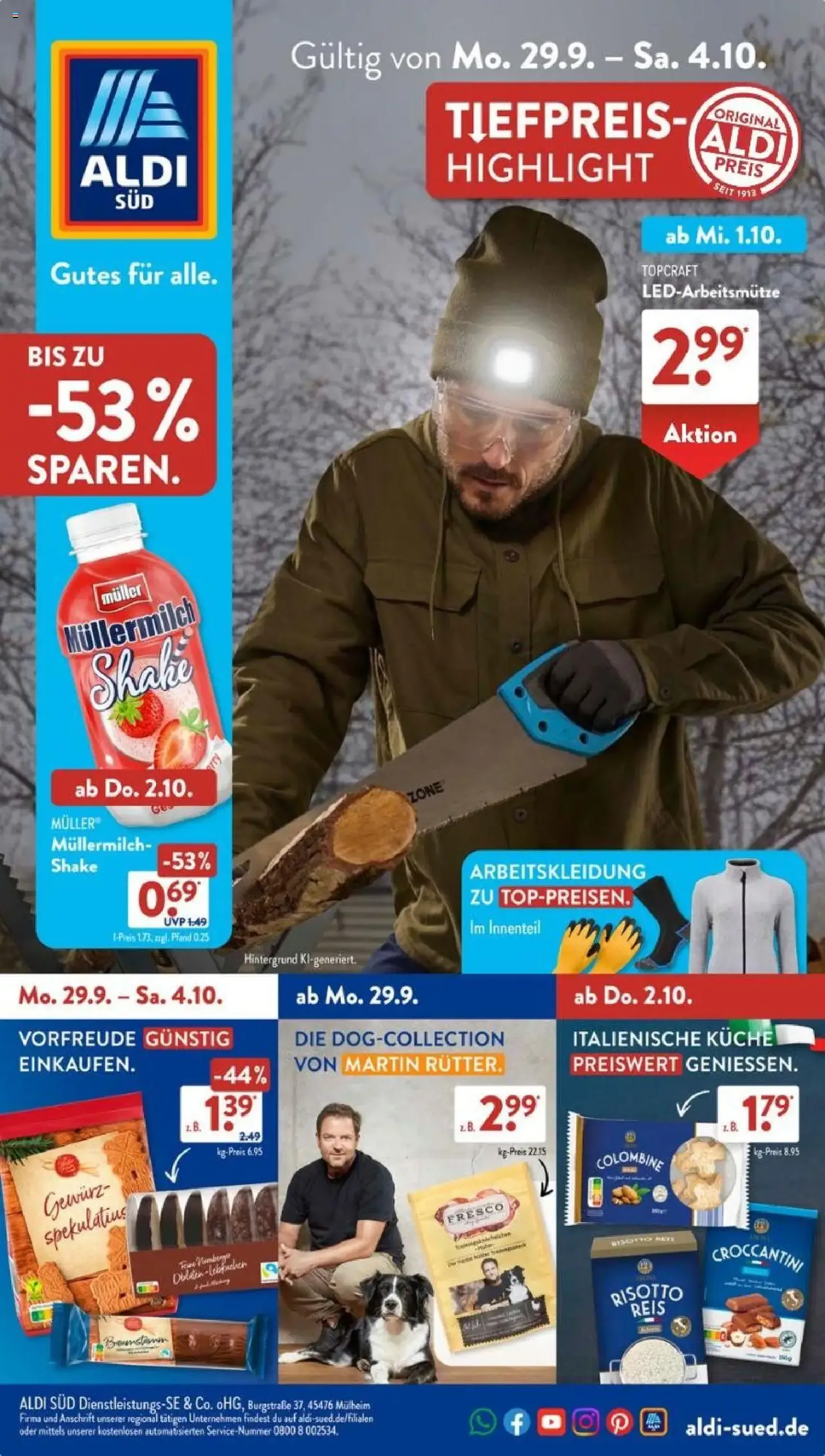 Aldi Süd Prospekt - Gültiger Prospekt ab 29.09.2025, Seite 1 von insgesamt 42