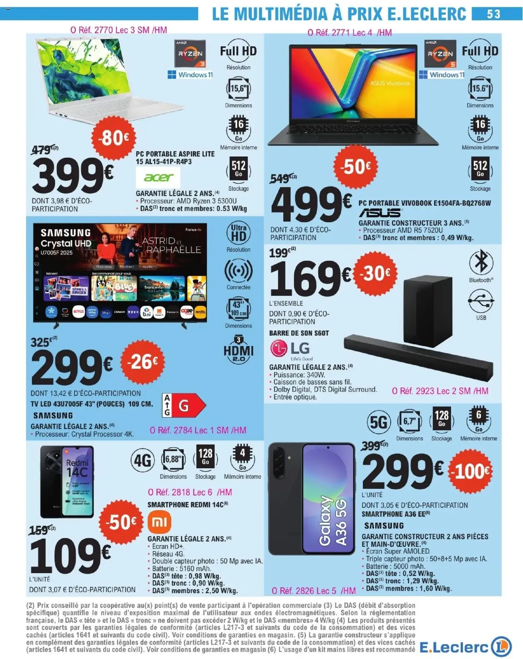 E.Leclerc catalogue de la semaine 13 - brochure valable à partir du 24/03/2026, page 53 sur 63