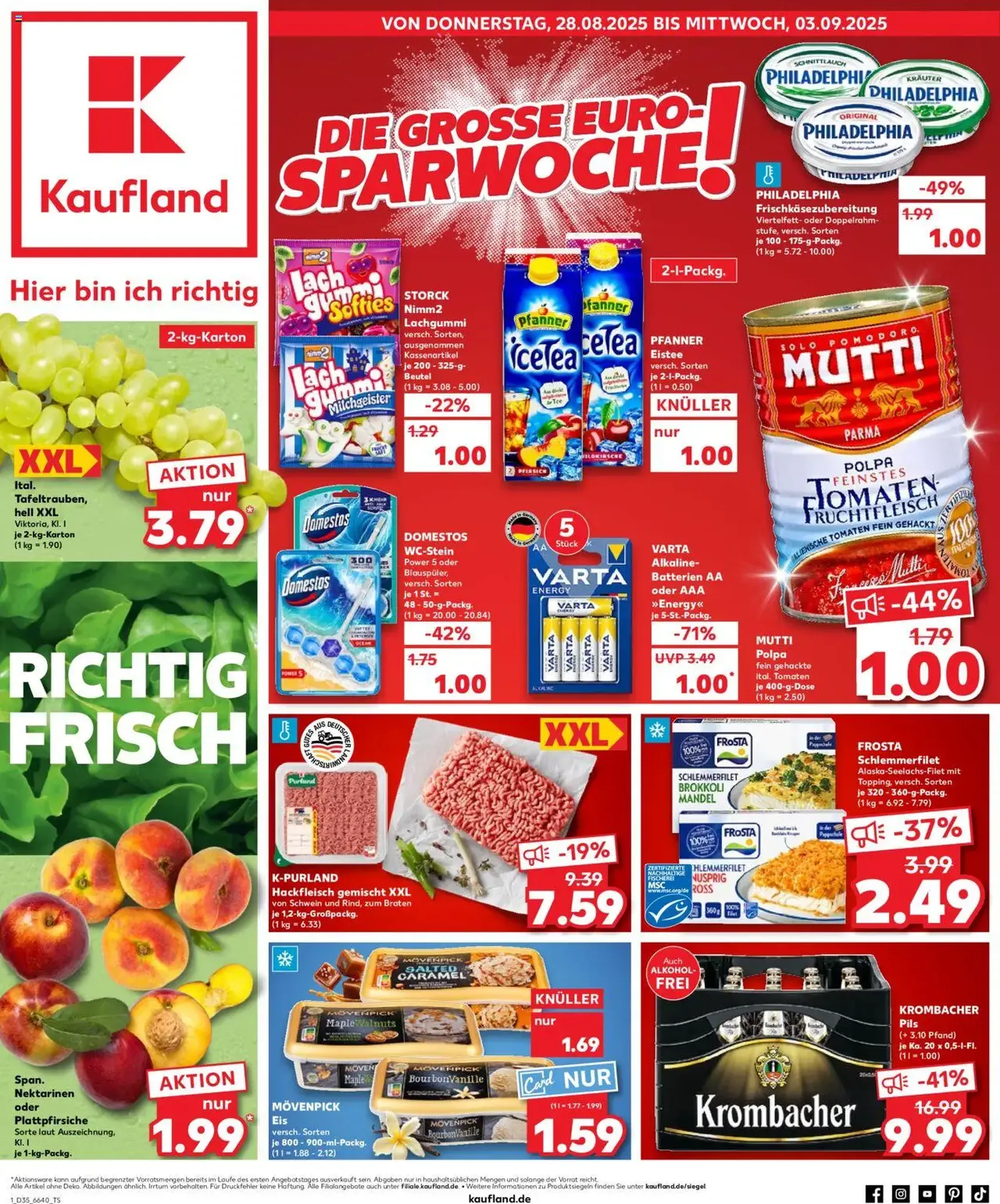 Kaufland Prospekt - Gültiger Prospekt ab 28.08.2025, Seite 1 von insgesamt 32 Kaufland Prospekt - Gültiger Prospekt ab 28.08.2025, Seite 1 von insgesamt 32