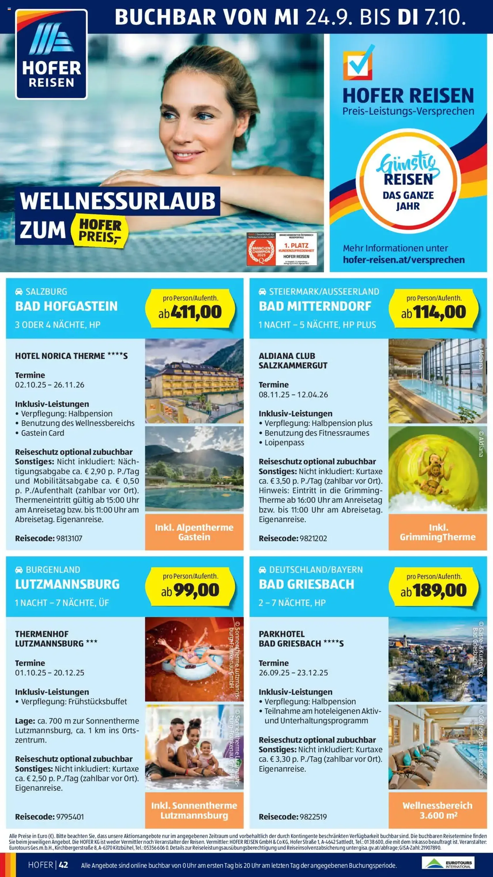 Hofer Flugblatt - Gültiger Prospekt ab 26.09.2025, Seite 46 von insgesamt 50