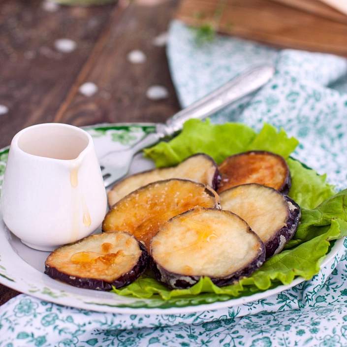 Berenjenas fritas dulcitas con miel