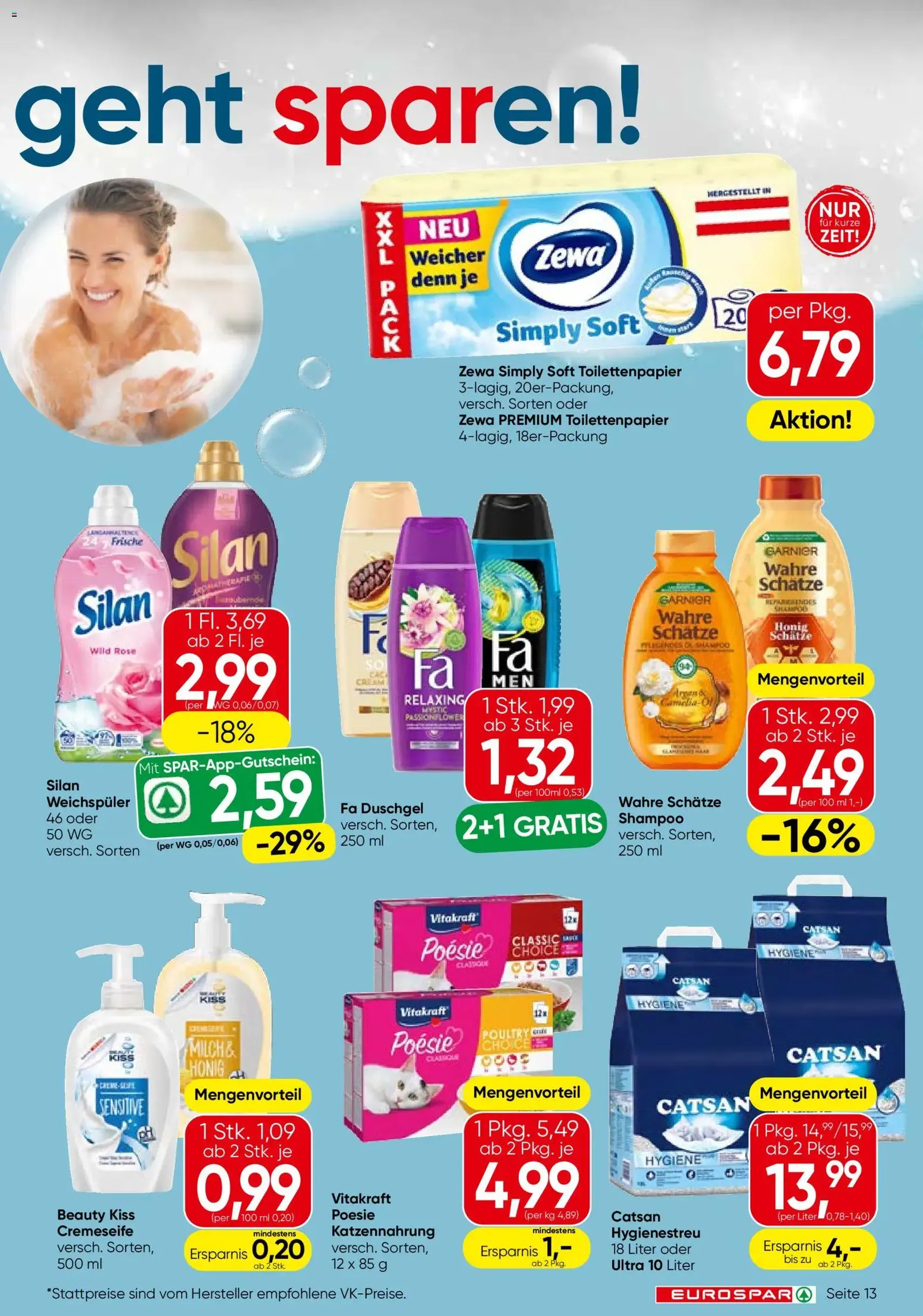 Eurospar Flugblatt - Gültiger Prospekt ab 30.07.2026, Seite 13 von insgesamt 16