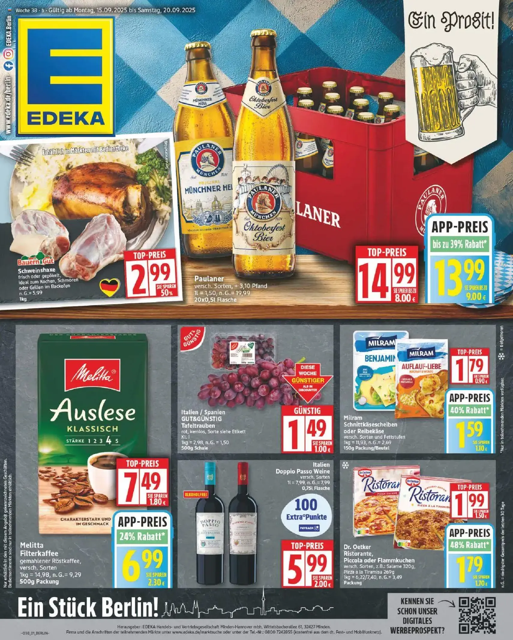 Edeka Prospekt - Gültiger Prospekt ab 15.09.2025, Seite 1 von insgesamt 18 Edeka Prospekt - Gültiger Prospekt ab 15.09.2025, Seite 1 von insgesamt 18