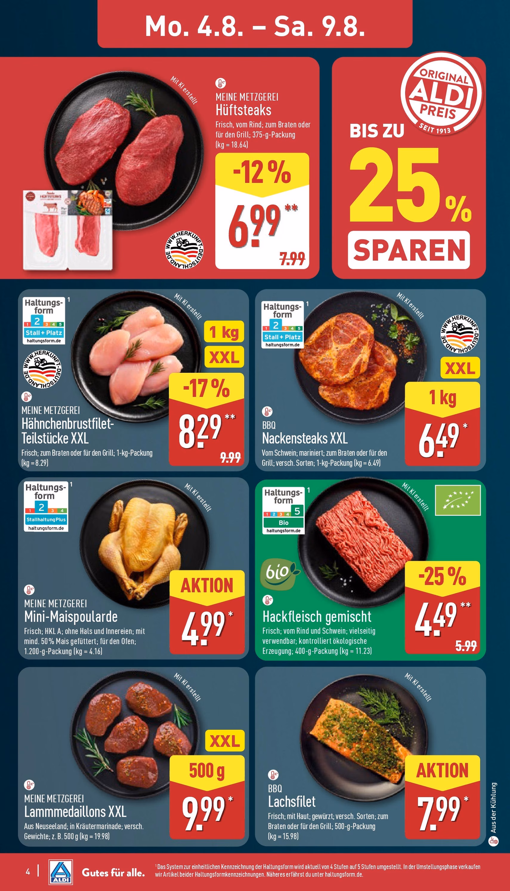 Aldi Prospekt - Gültiger Prospekt ab 04.08.2025, Seite 4 von insgesamt 45