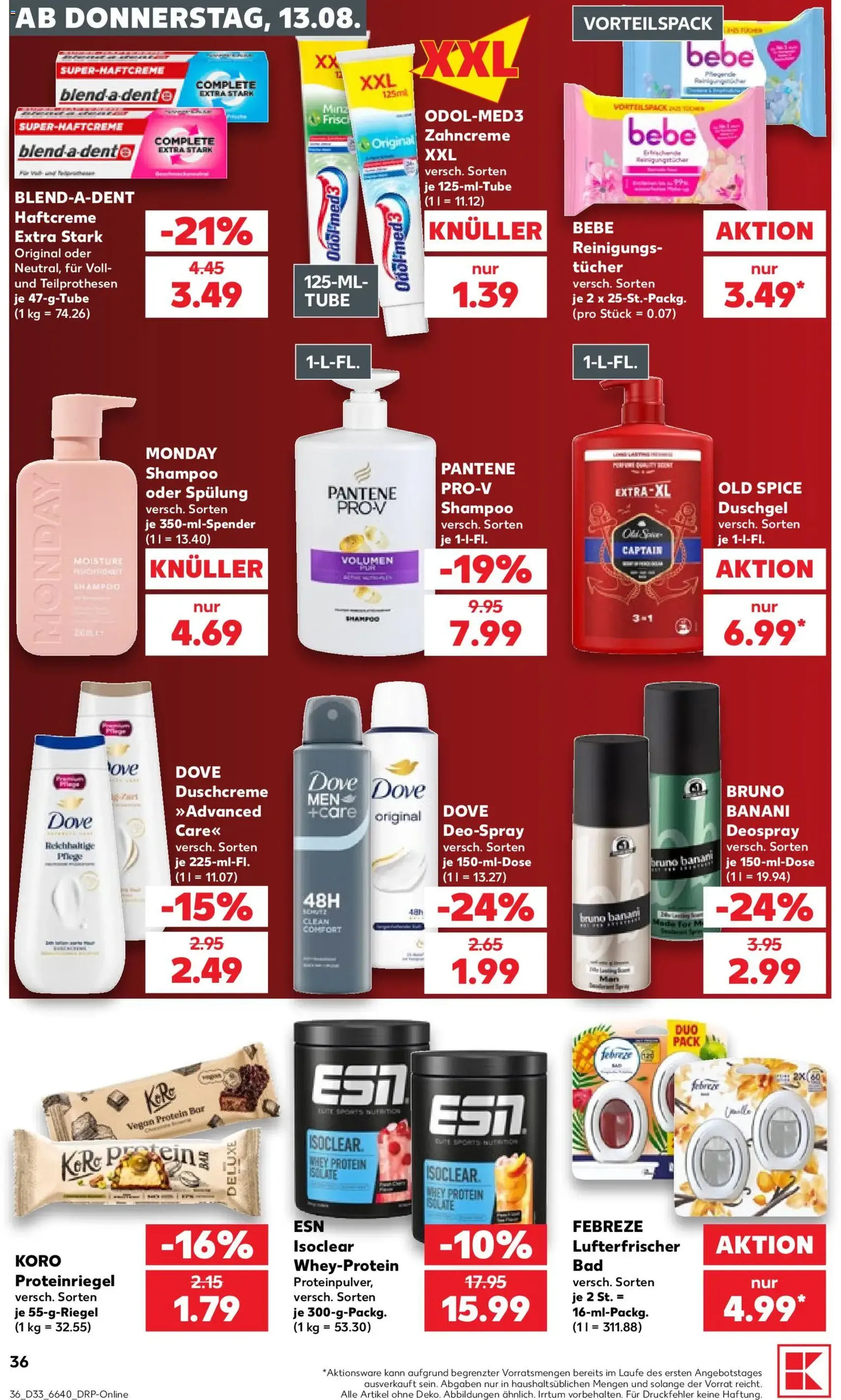 Kaufland Prospekt - Gültiger Prospekt ab 13.08.2026, Seite 36 von insgesamt 54