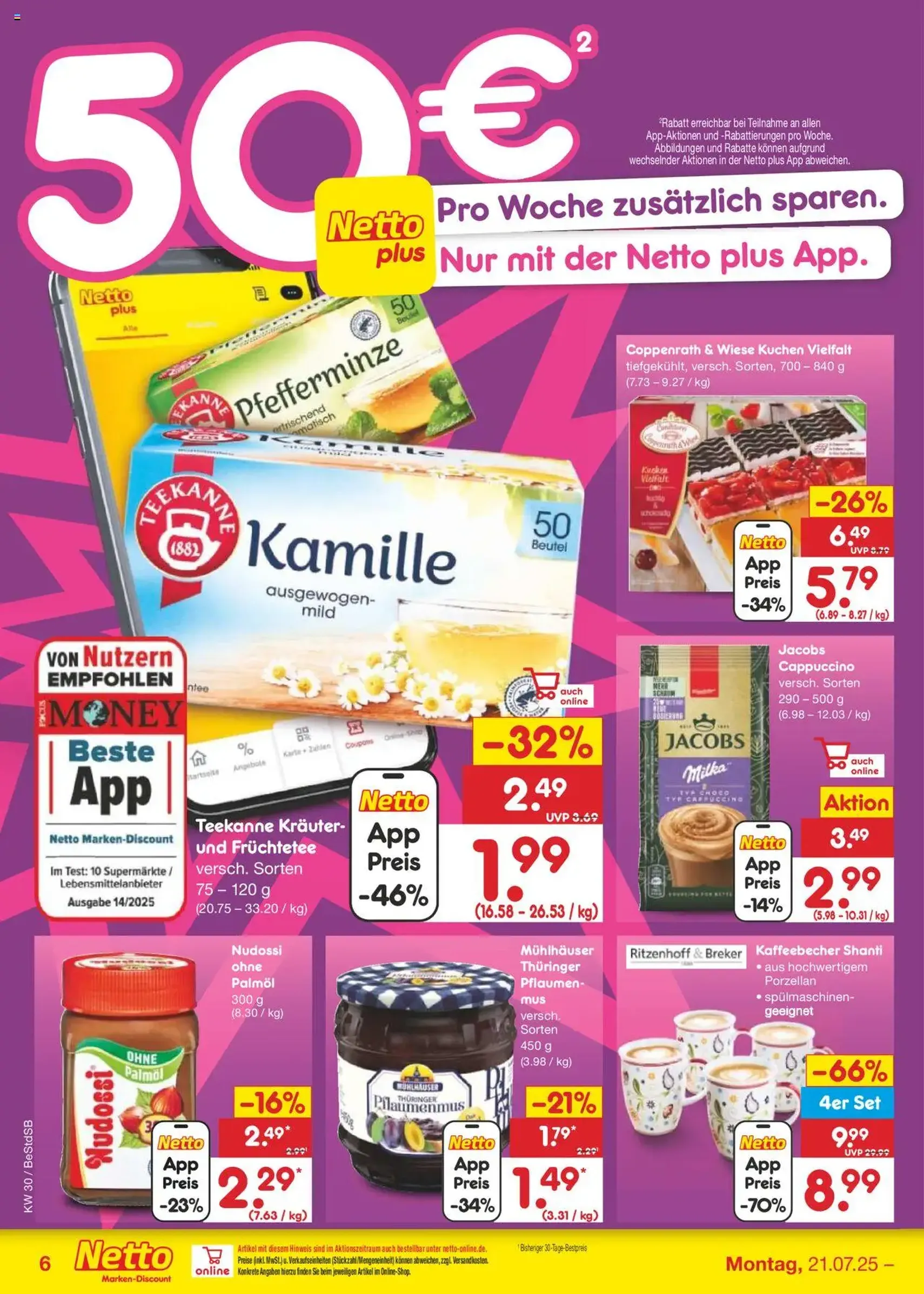 Netto Marken-Discount Prospekt - Gültiger Prospekt ab 21.07.2025, Seite 6 von insgesamt 65