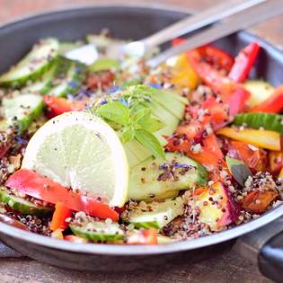 Recipe preview Warm Quinoa Salad with Grilled Halloumi