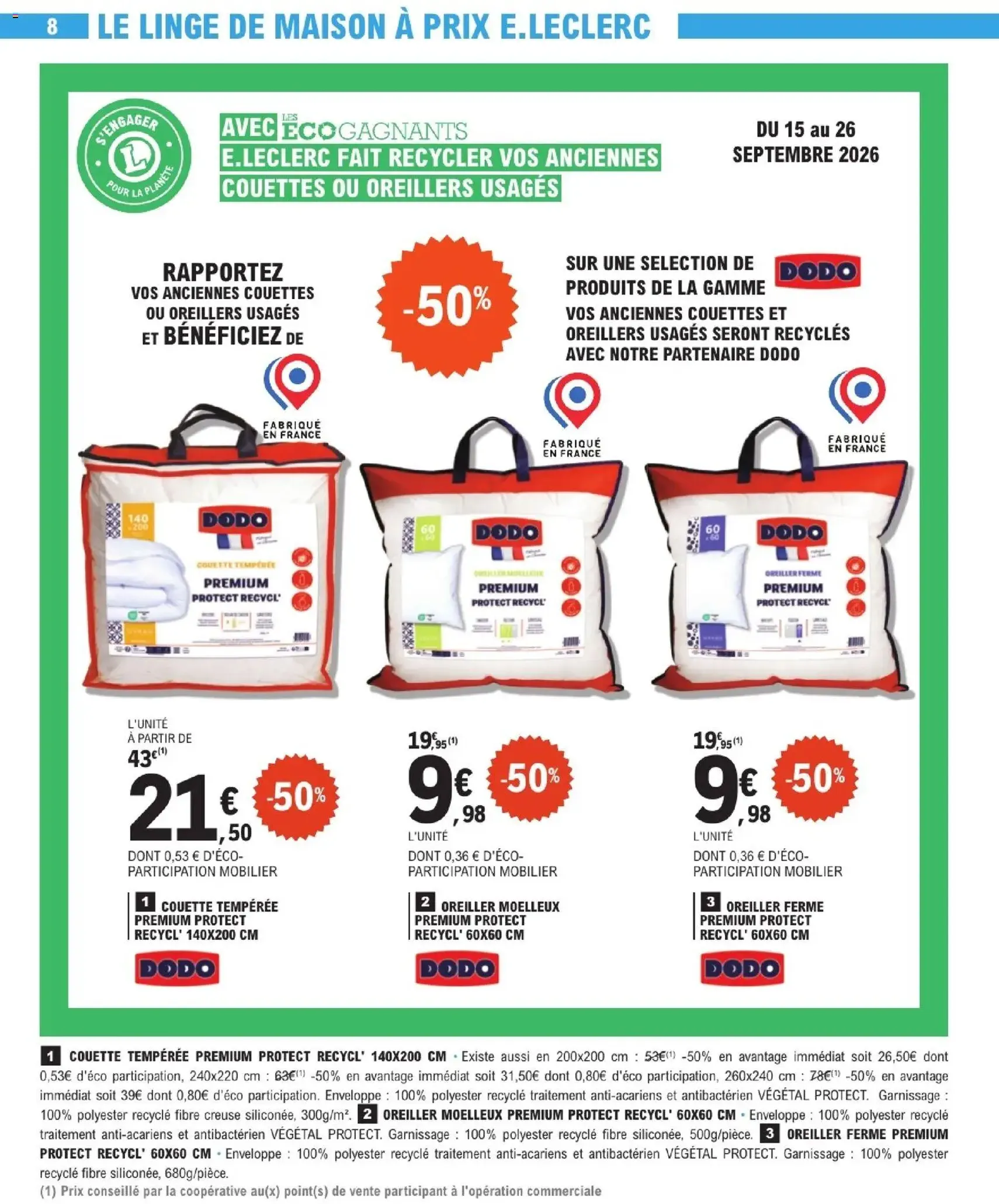 E.Leclerc catalogue - brochure valable à partir du 15/09/2026, page 8 sur 44