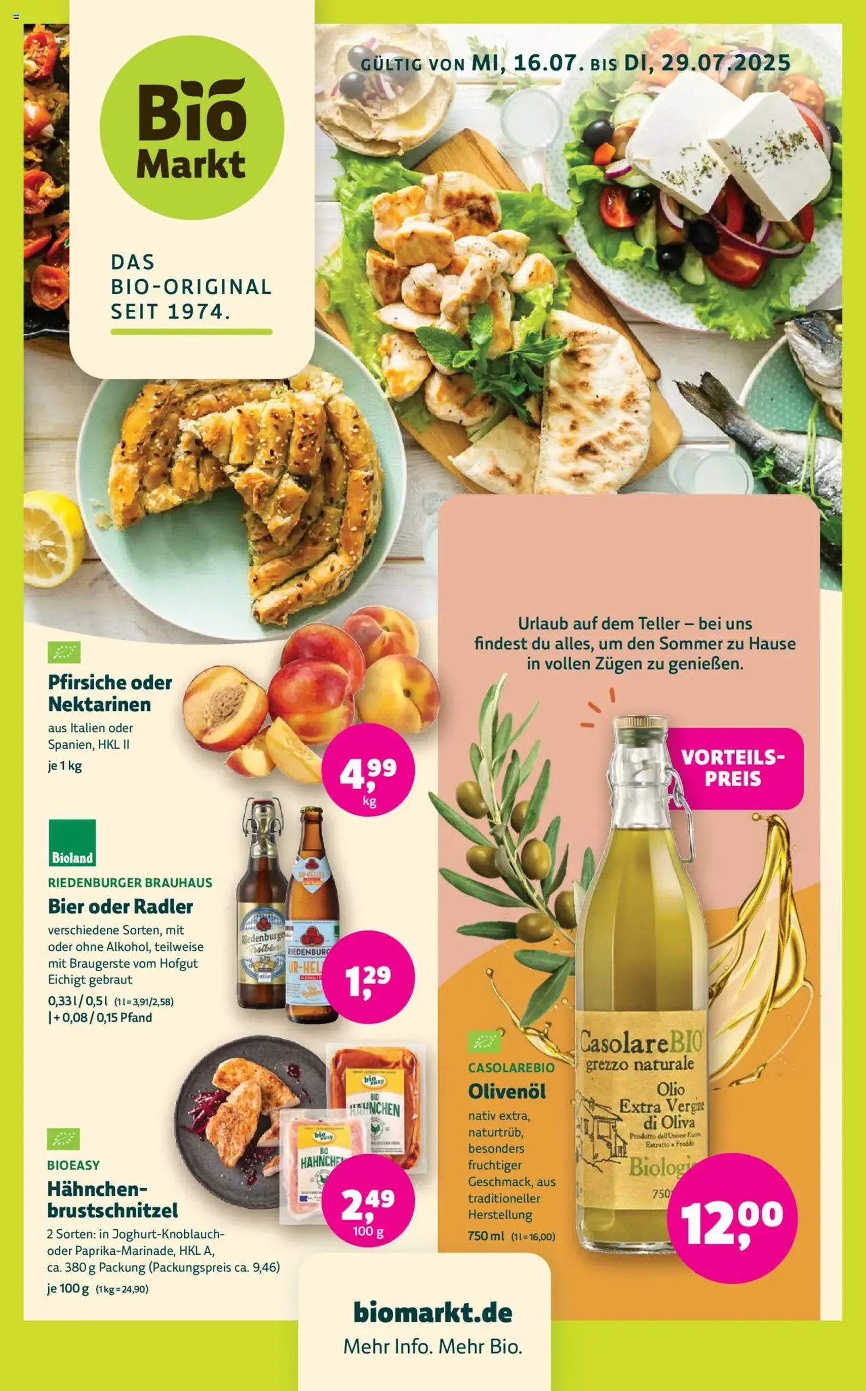 BioMarkt Prospekt - Gültiger Prospekt ab 16.07.2025, Seite 1 von insgesamt 16
