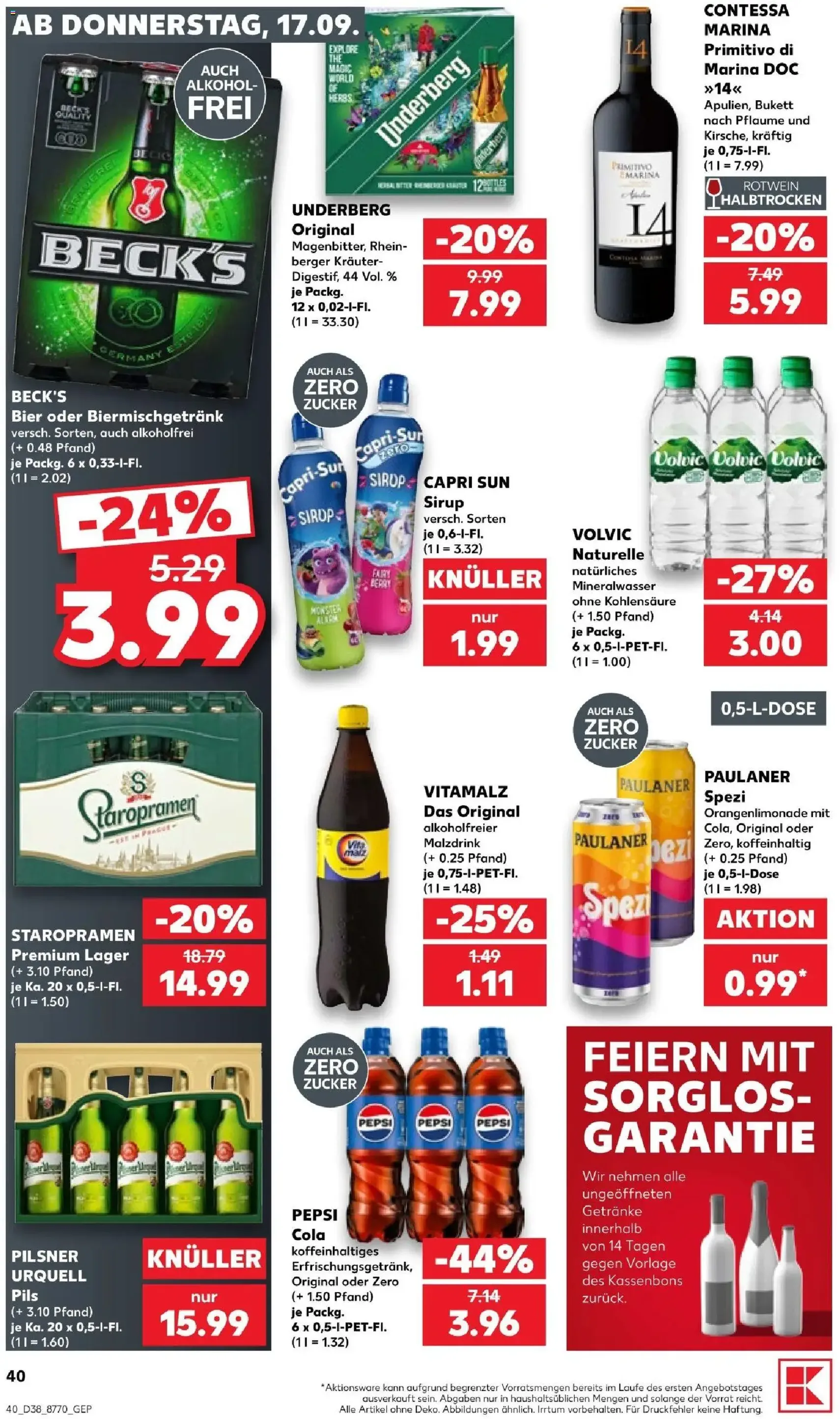 Kaufland Prospekt - Gültiger Prospekt ab 17.09.2026, Seite 40 von insgesamt 66