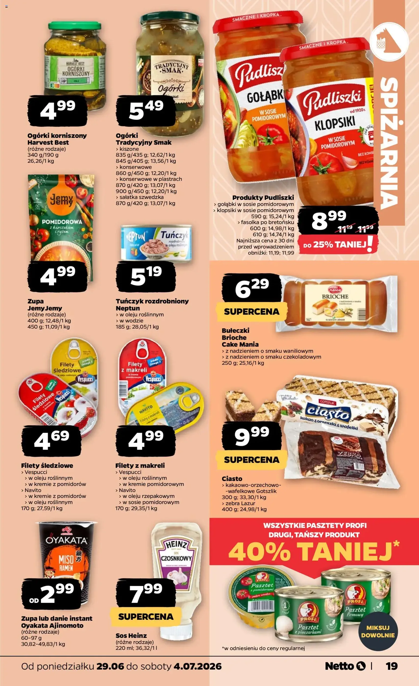 Netto gazetka od poniedziałku spożywcza - ważny gazetka od 29.06.2026 strona 19 z 37