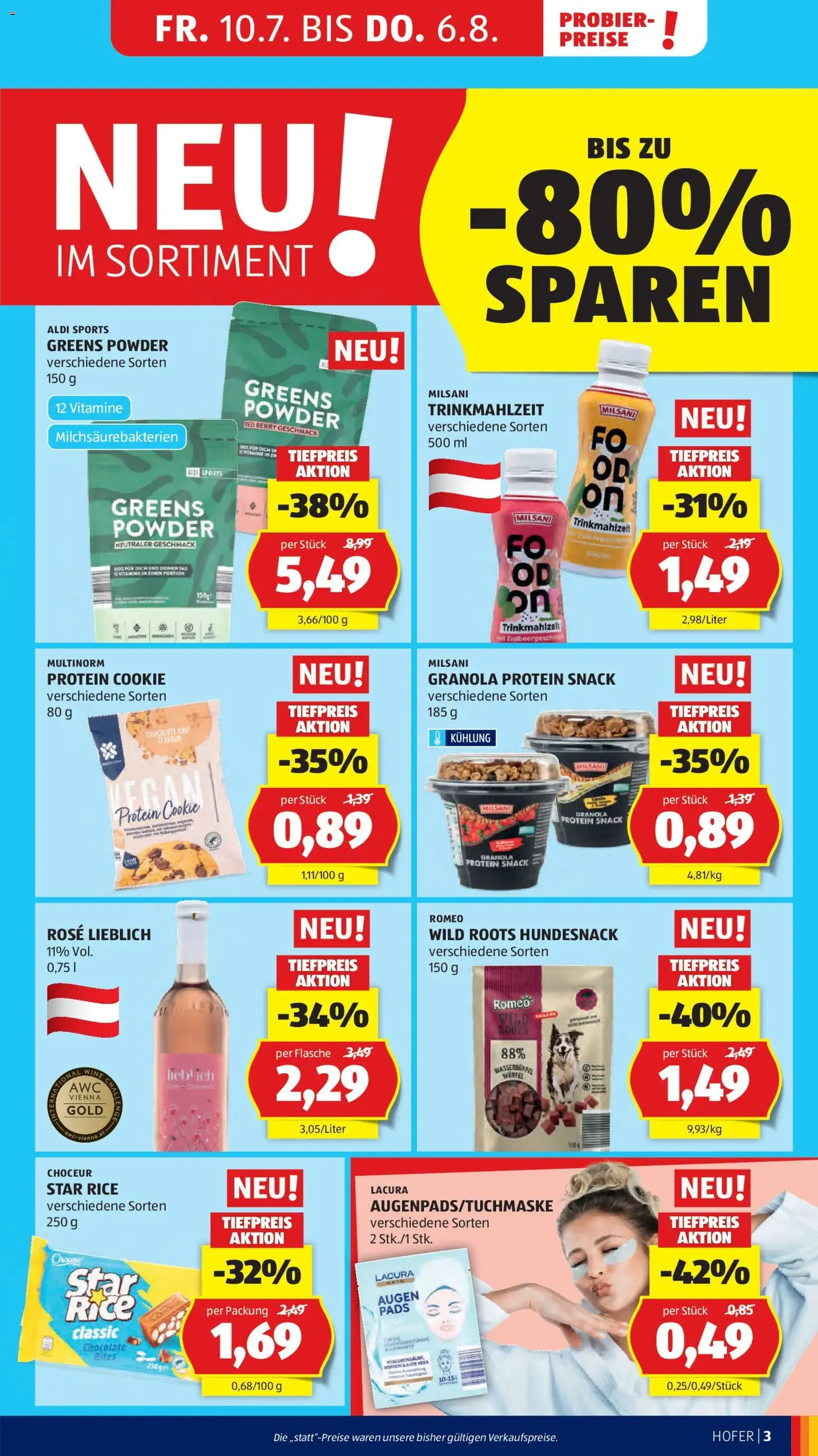 Hofer Flugblatt - Gültiger Prospekt ab 10.07.2026, Seite 7 von insgesamt 44