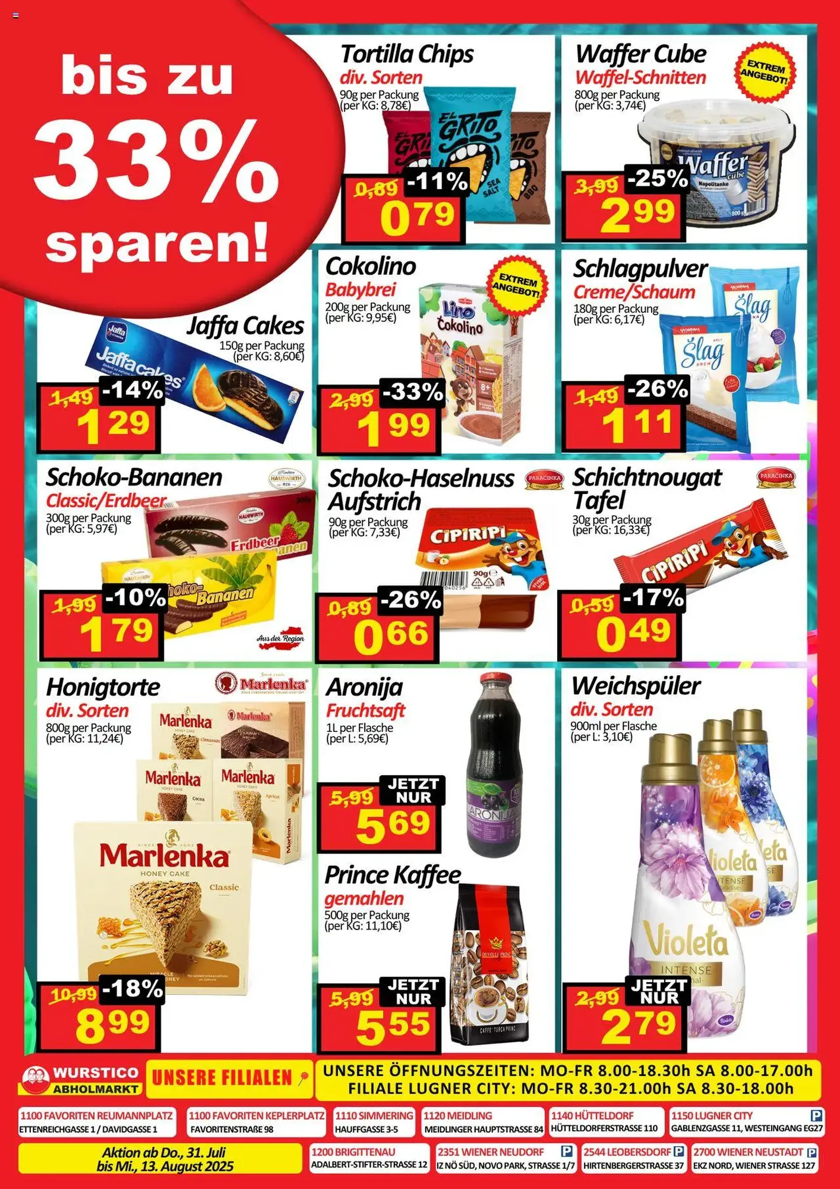 Wurstico Abholmarkt Flugblatt - Gültiger Prospekt ab 31.07.2025, Seite 4 von insgesamt 4