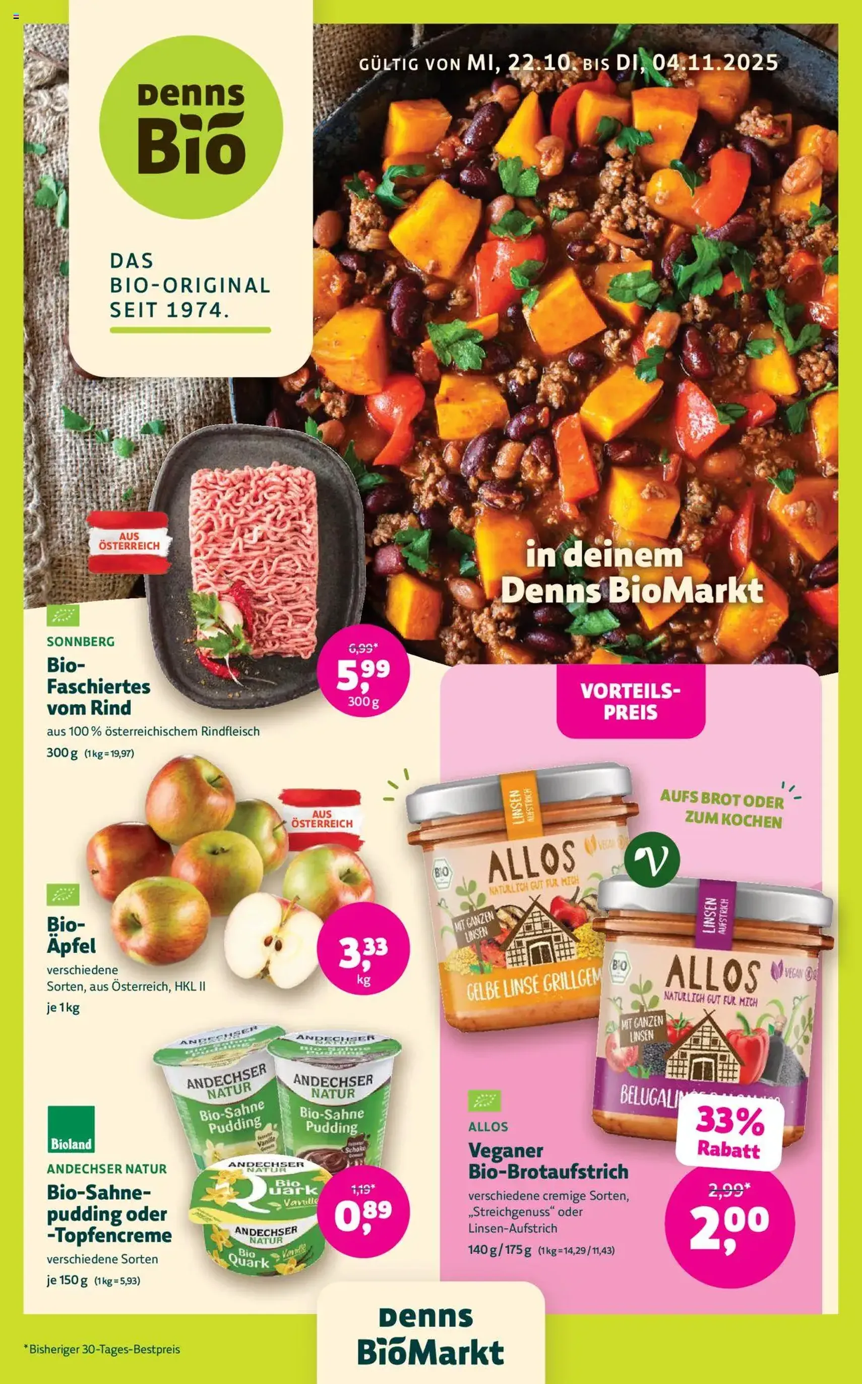 Denns BioMarkt Angebote - Gültiger Prospekt ab 22.10.2025, Seite 1 von insgesamt 12